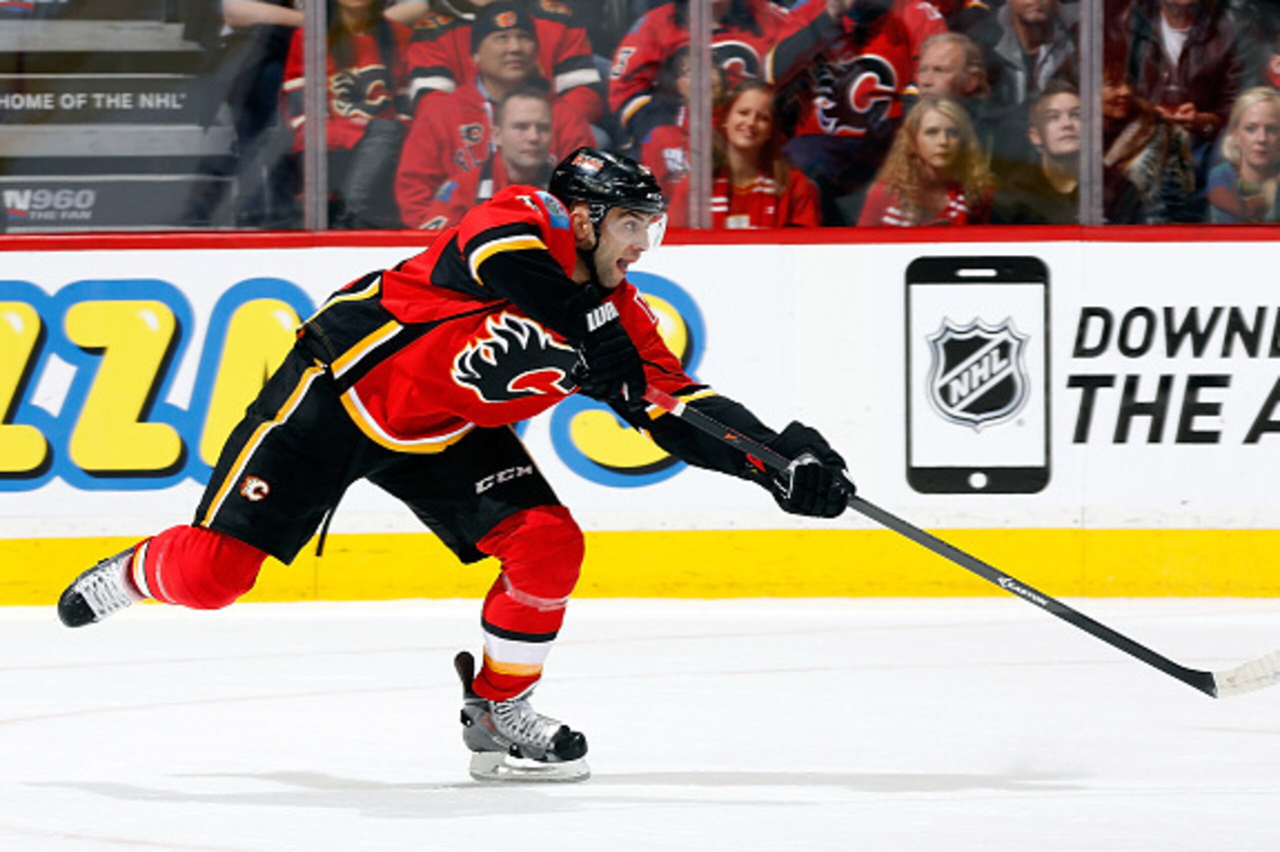 CALGARY, AB - DECEMBER 31: Mark Giordano #5 of the Calgary Flames skates against the Edmonton Oilers at Scotiabank Saddledome on December 31, 2014 in Calgary, Alberta, Canada. The Flames won 4-3. (Photo by Gerry Thomas/NHLI via Getty Images) CALGARY, AB - DECEMBER 31: Mark Giordano #5 of the Calgary Flames skates against the Edmonton Oilers at Scotiabank Saddledome on December 31, 2014 in Calgary, Alberta, Canada. The Flames won 4-3. (Photo by Gerry Thomas/NHLI via Getty Images)