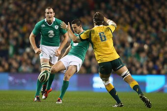 DUBLIN, IRELAND - NOVEMBER 22:  Jonathan Sexton of Ireland in action during the international friendly match between Ireland and Australia at Aviva Stadium on November 22, 2014 in Dublin, Ireland.  (Photo by Ian Walton/Getty Images)