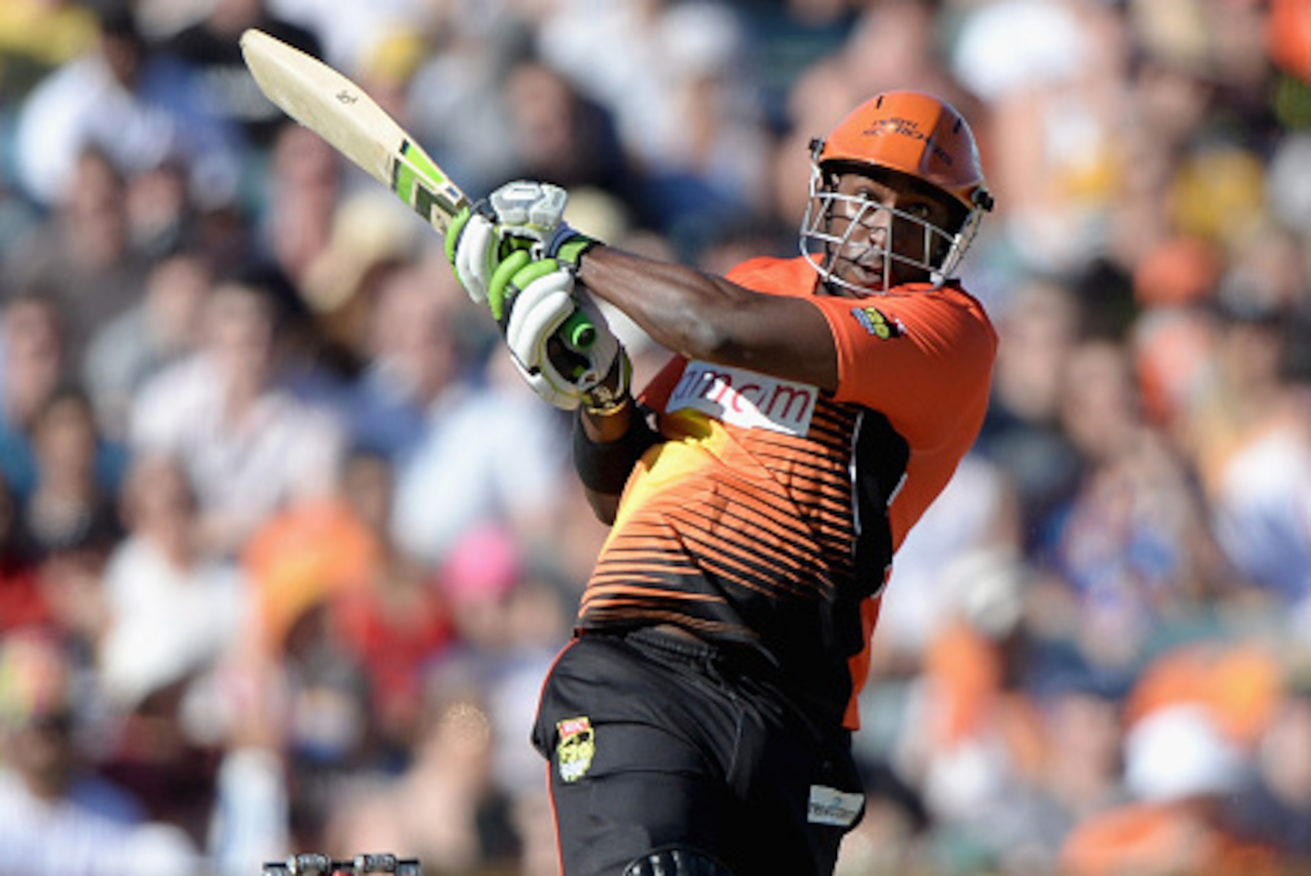 PERTH, AUSTRALIA - JANUARY 25:  Michael Carberry of Perth Scorchers bats during the Big Bash League Semi Final match between the Perth Scorchers and the Melbourne Stars at WACA on January 25, 2015 in Perth, Australia.  (Photo by Gareth Copley/Getty Images
