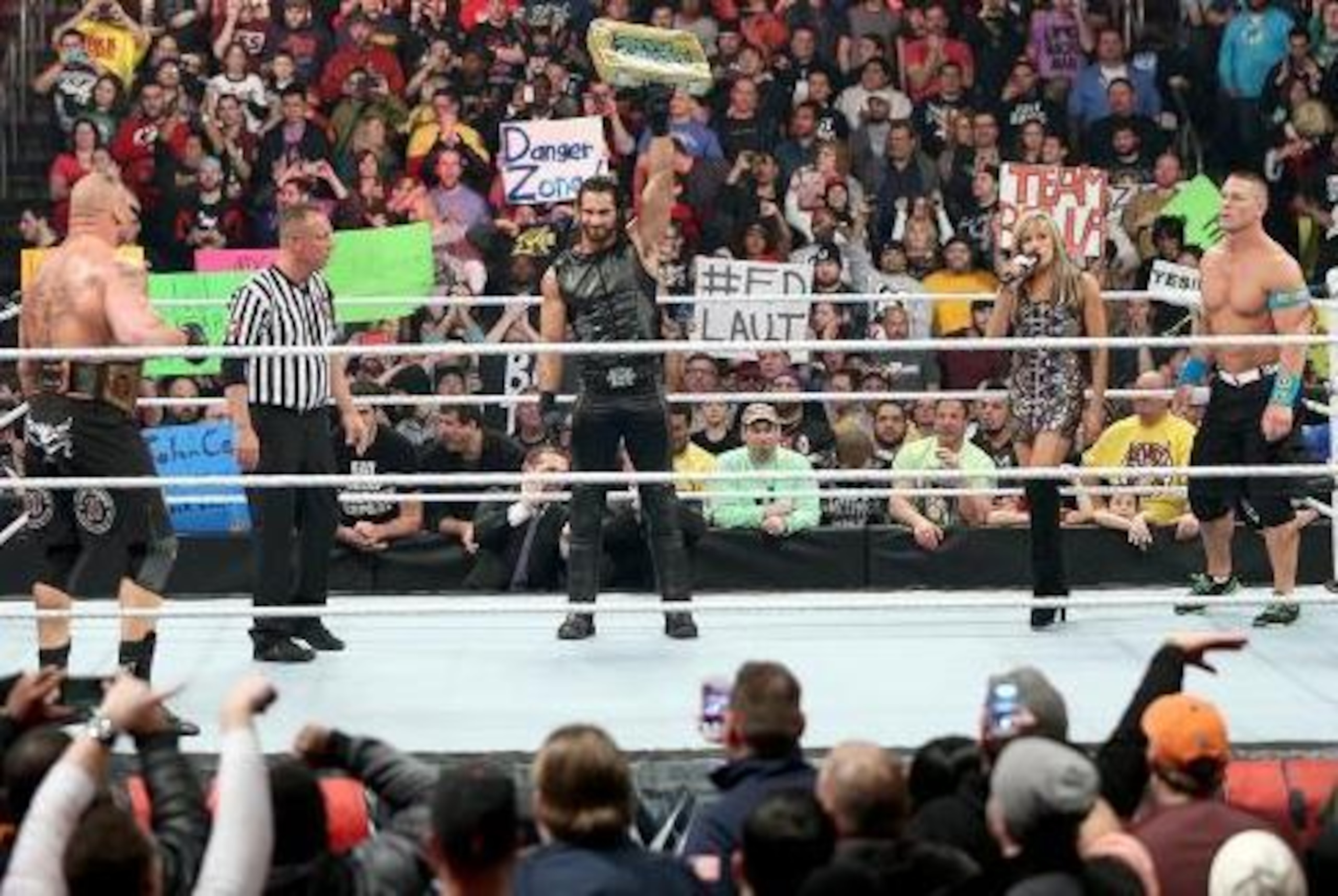 Cena, Rollins and Lesnar