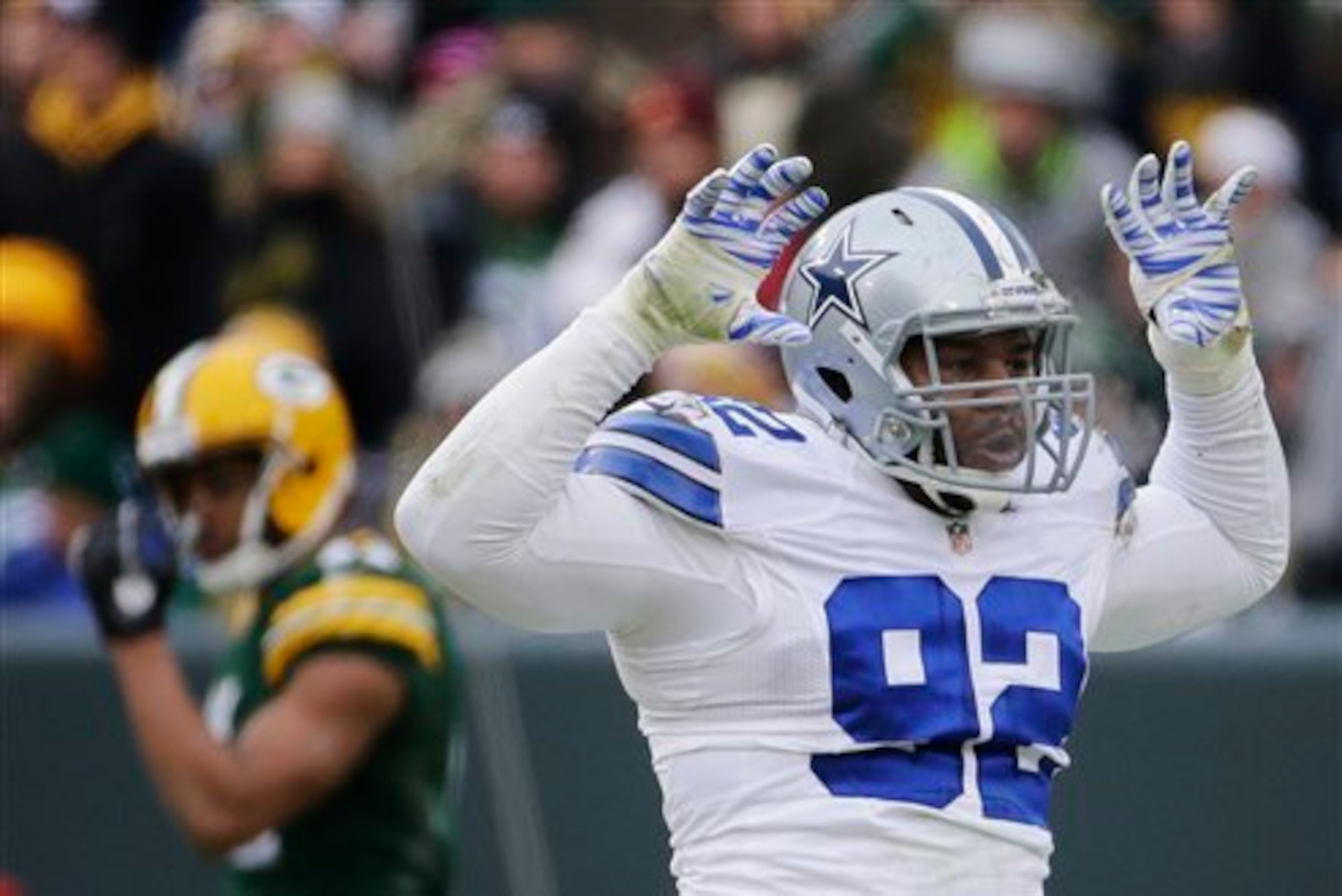 Defensive end Jeremy Mincey was a blessing in disguise, leading the team with six sacks.