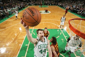 BOSTON, MA - NOVEMBER 14:  Tyler Zeller #44 of the Boston Celtics goes up for a shot againt the Cleveland Cavaliers on November 14, 2014 at the TD Garden in Boston, Massachusetts. NOTE TO USER: User expressly acknowledges and agrees that, by downloading a