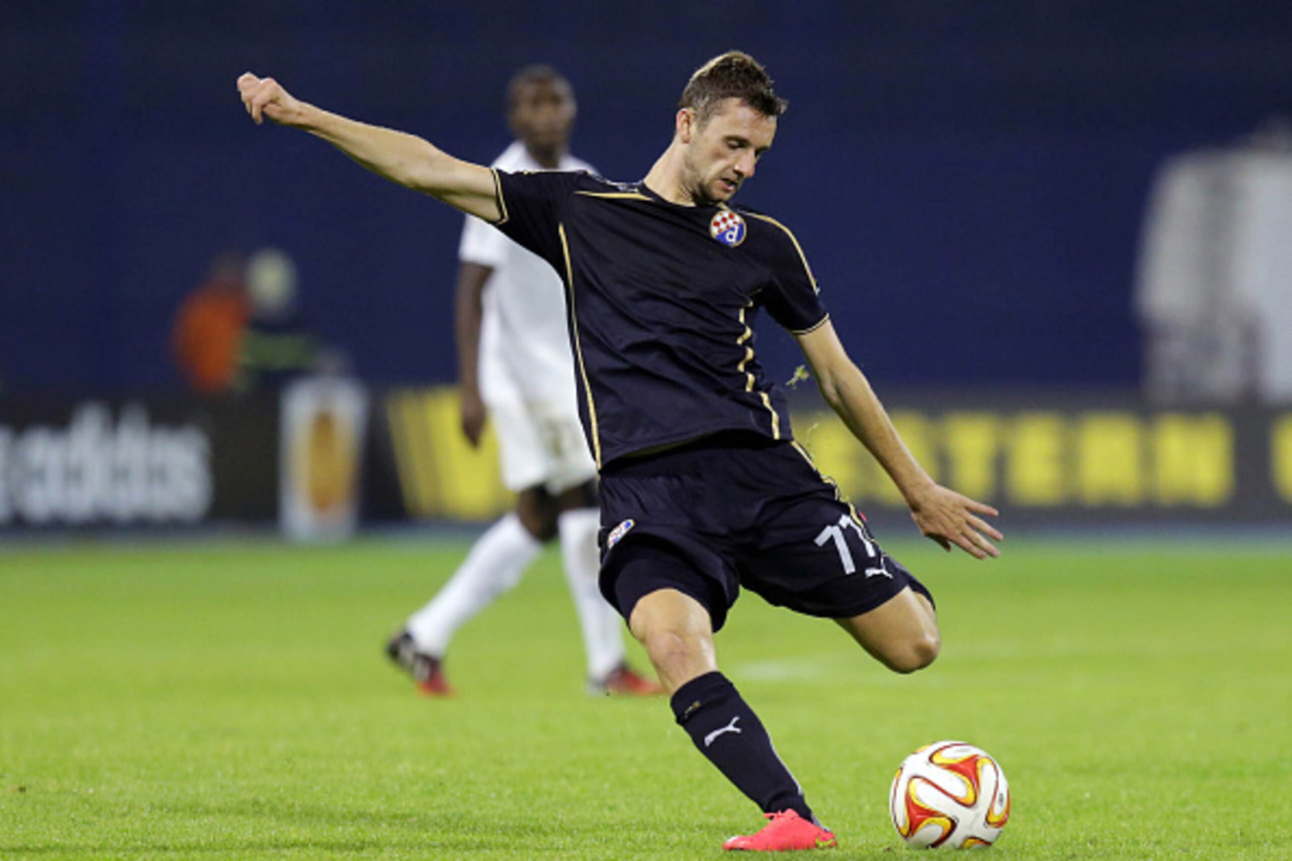 ZAGREB,CROATIA - SEPTEMBER 18:  Marcelo Brozovic of Dinamo Zagreb in action during the UEFA Europe League match between GNK Dinamo Zagreb and FC Astra Giurgiu at the Maksimir Stadium on September 18, 2014 in Zagreb,Croatia. (Photo by Damir Sencar/EuroFoot