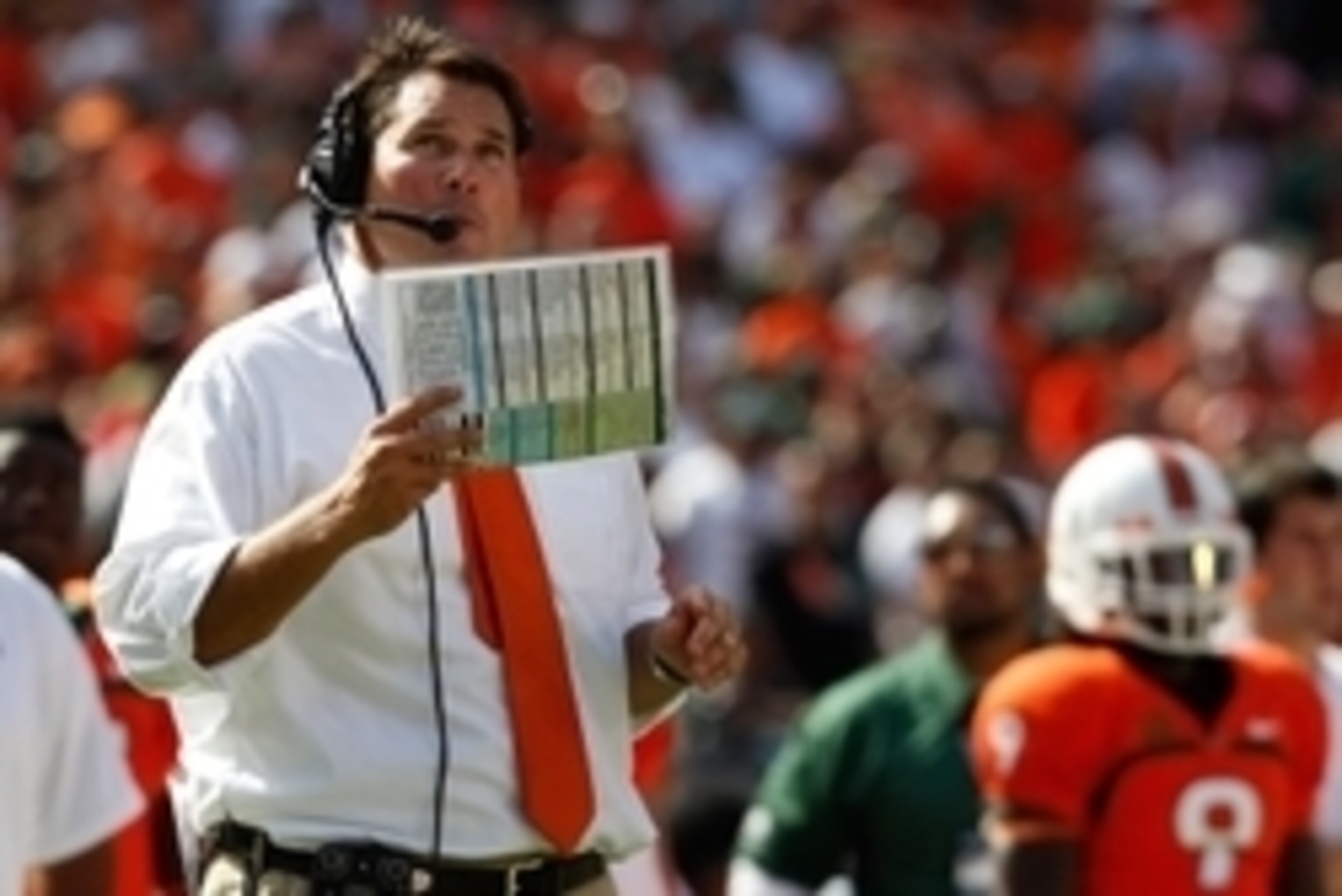 Oct 26, 2013; Miami Gardens, FL, USA; Miami Hurricanes head coach Al Golden at a game against the Wake Forest Demon Deacons in the second half at Sun Life Stadium. Miami won 24-21. Mandatory Credit: Robert Mayer-USA TODAY Sports