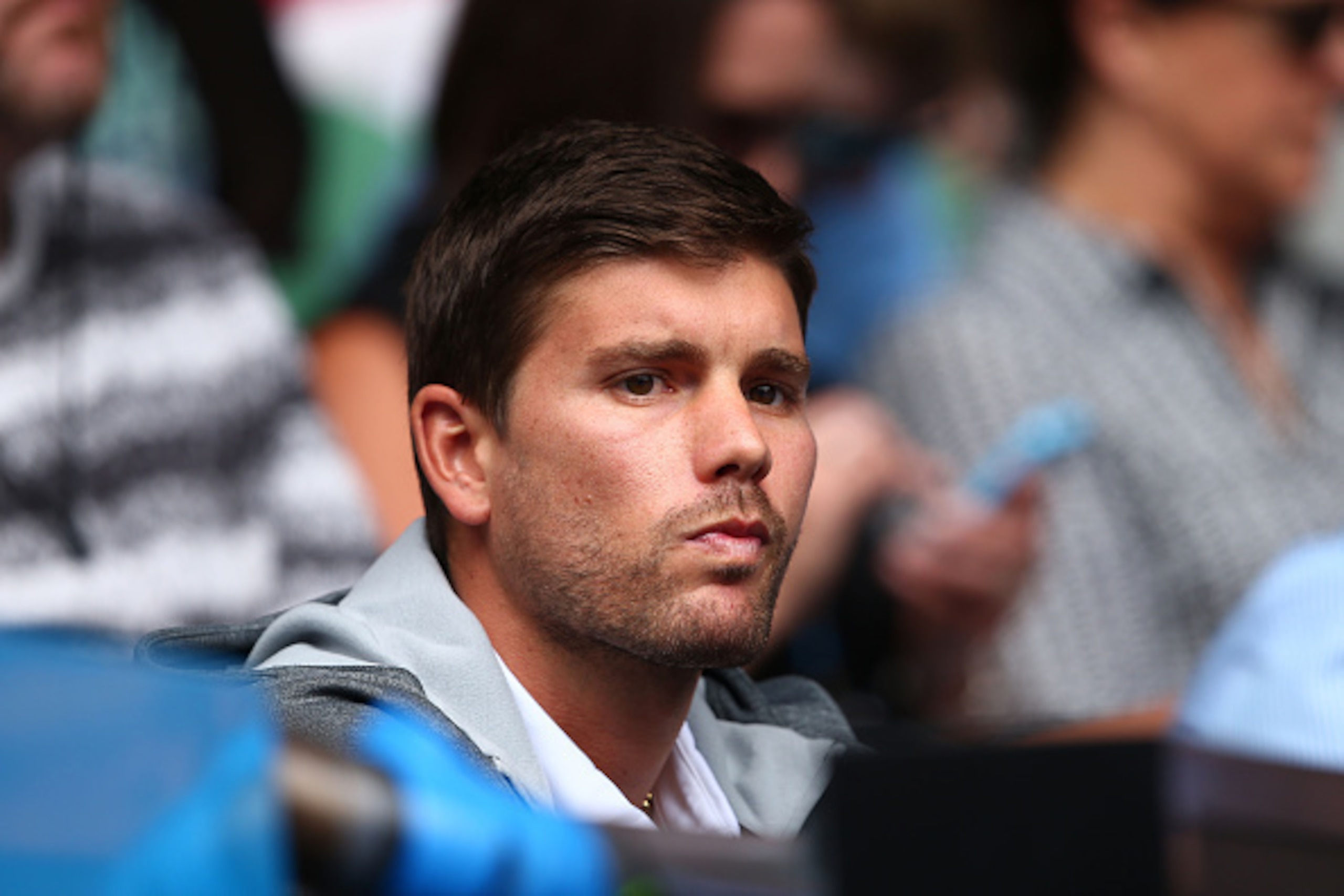 MELBOURNE, AUSTRALIA - JANUARY 27:  Dani Vallverdu, coach of Tomas Berdych of the Czech Republic watches him in his quarterfinal match against Rafael Nadal of Spain during day nine of the 2015 Australian Open at Melbourne Park on January 27, 2015 in Melbo