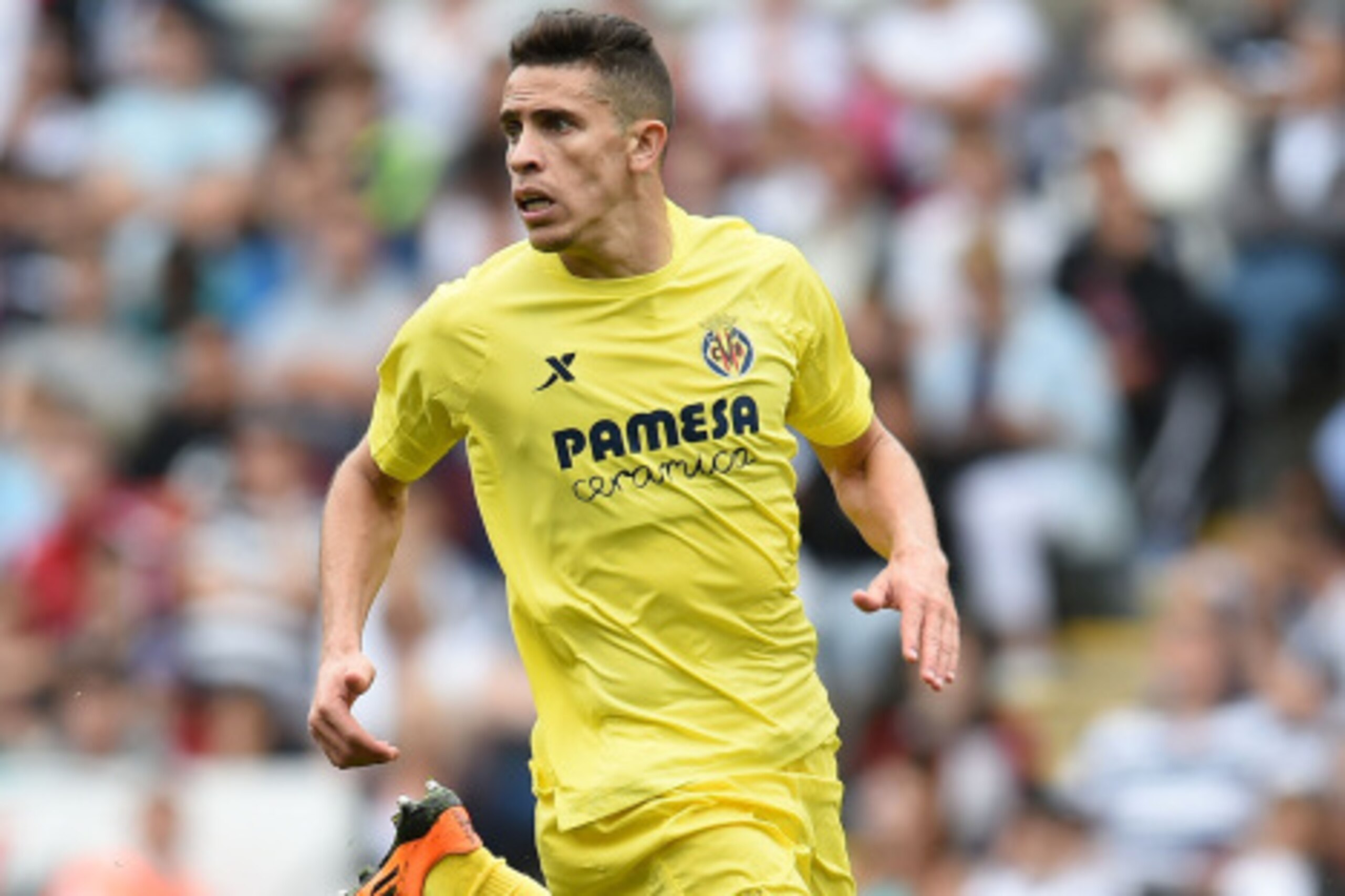 SWANSEA, WALES - AUGUST 09:  Gabriel Paulista of Villarreal in action during a pre season friendly match between Swansea City and Villarreal at Liberty Stadium on August 09, 2014 in Swansea, Wales.  (Photo by Tom Dulat/Getty Images)