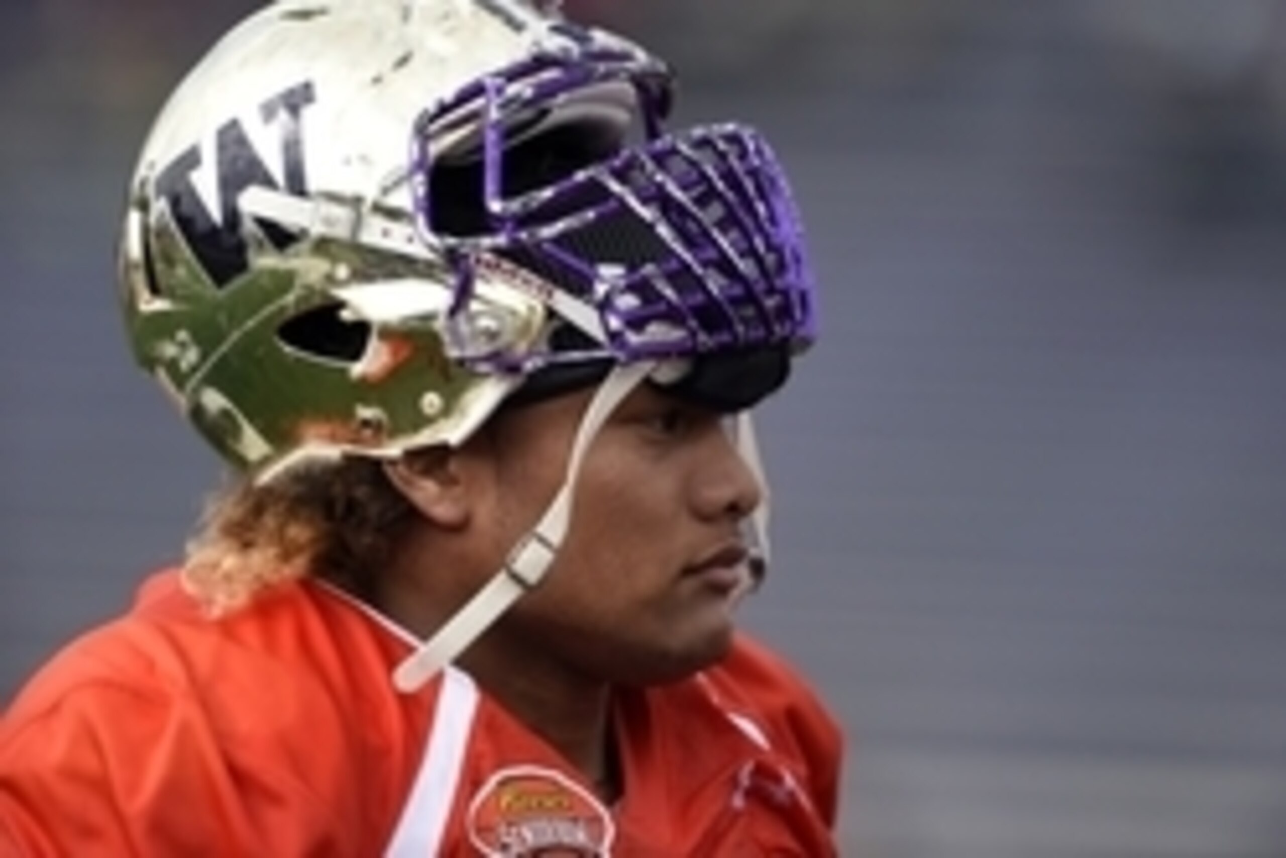 Jan 22, 2015; Mobile, AL, USA; North squad defensive tackle Danny Shelton of Washington (95) during Senior Bowl practice at Ladd-Peebles Stadium. Mandatory Credit: John David Mercer-USA TODAY Sports