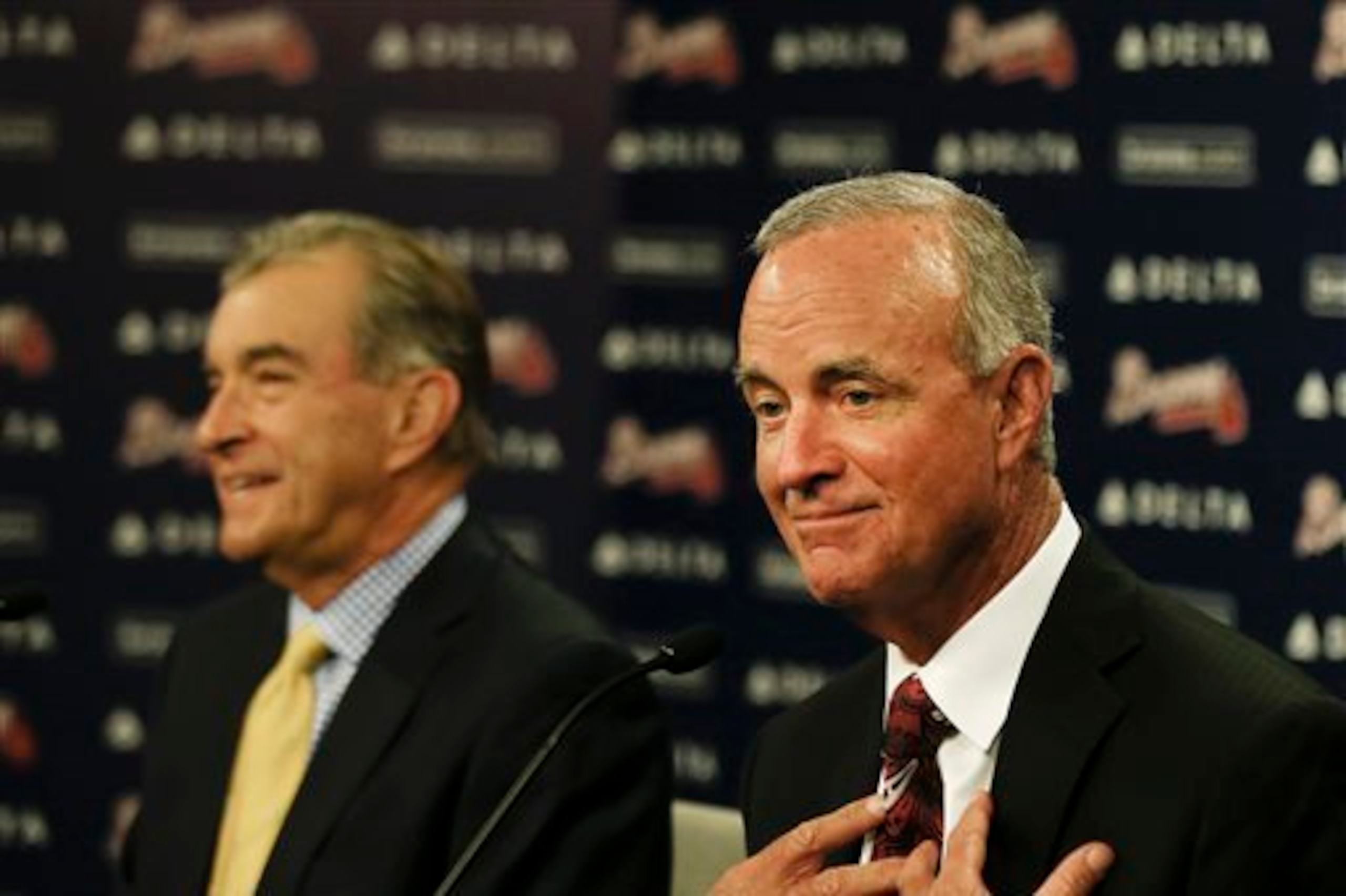 John Hart (forefront) has given the Braves farm system a much-needed makeover in just three months.