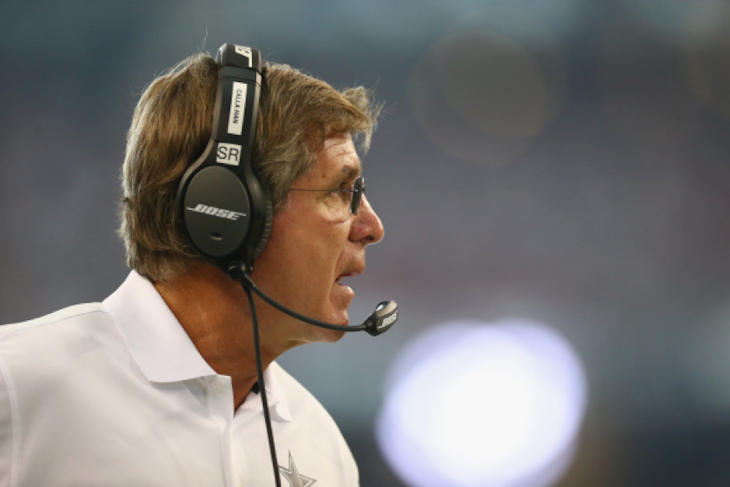 ARLINGTON, TX - SEPTEMBER 07:  Offensive coordinator Bill Callahan of the Dallas Cowboys during a game against the San Francisco 49ers at AT&T Stadium on September 7, 2014 in Arlington, Texas.  (Photo by Ronald Martinez/Getty Images)