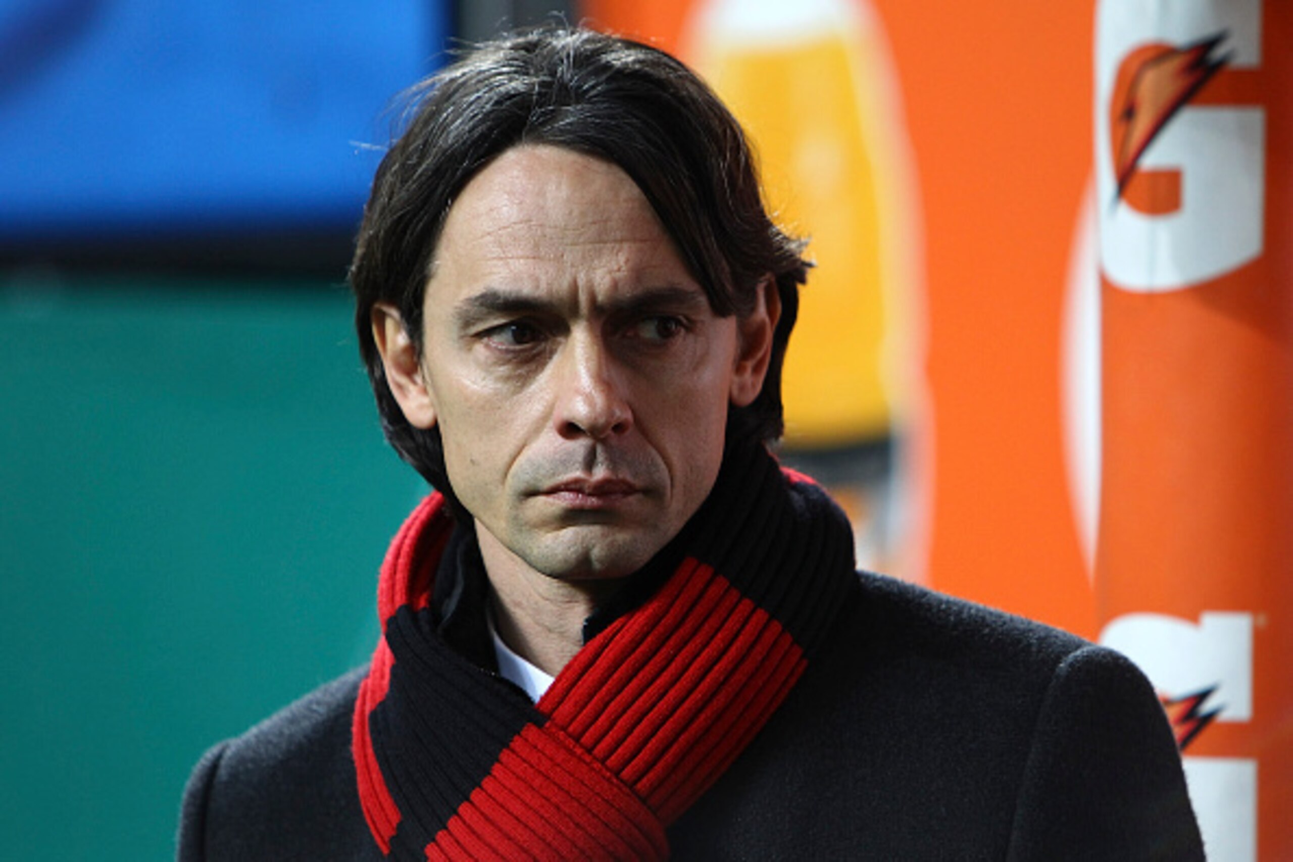 MILAN, ITALY - JANUARY 27:  AC Milan coach Filippo Inzaghi looks on before the TIM Cup match between AC Milan and SS Lazio at Stadio Giuseppe Meazza on January 27, 2015 in Milan, Italy.  (Photo by Marco Luzzani/Getty Images)