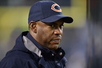 CHICAGO, IL - DECEMBER 15: Defensive coordinator Mel Tucker of the Chicago Bears on the field during pregame warm ups before a game against the New Orleans Saints at Soldier Field on December 15, 2014 in Chicago, Illinois. (Photo by Brian Kersey/Getty Ima