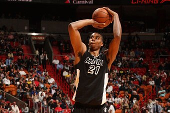 MIAMI, FL - JANUARY 27:  Hassan Whiteside #21 of the Miami Heat prepares to shoot a free throw against the Milwaukee Bucks on January 27, 2015  at American Airlines Arena in Miami, Florida.  NOTE TO USER: User expressly acknowledges and agrees that, by do