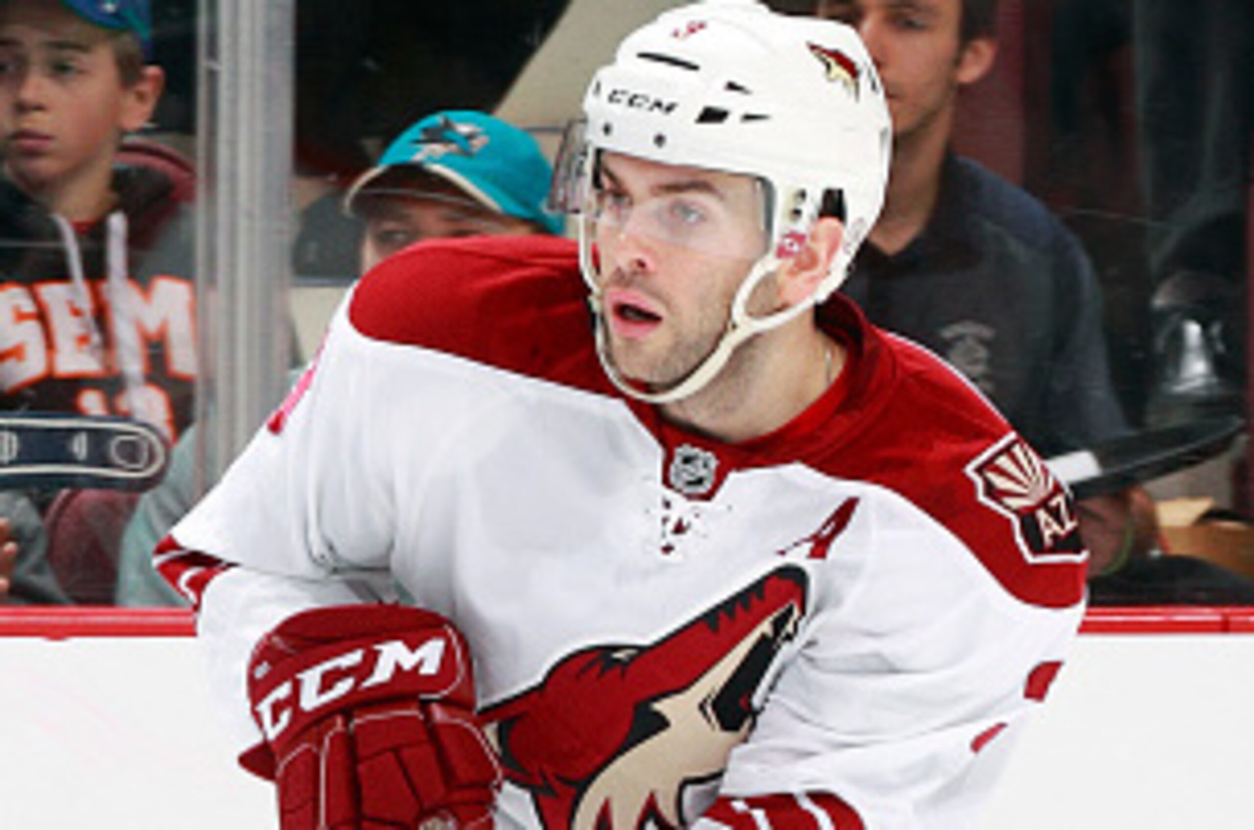 VANCOUVER, BC - DECEMBER 22:  Keith Yandle #3 of the Arizona Coyotes skates up ice with the puck during their NHL game against the Vancouver Canucks at Rogers Arena December 22, 2014 in Vancouver, British Columbia, Canada.  (Photo by Jeff Vinnick/NHLI via