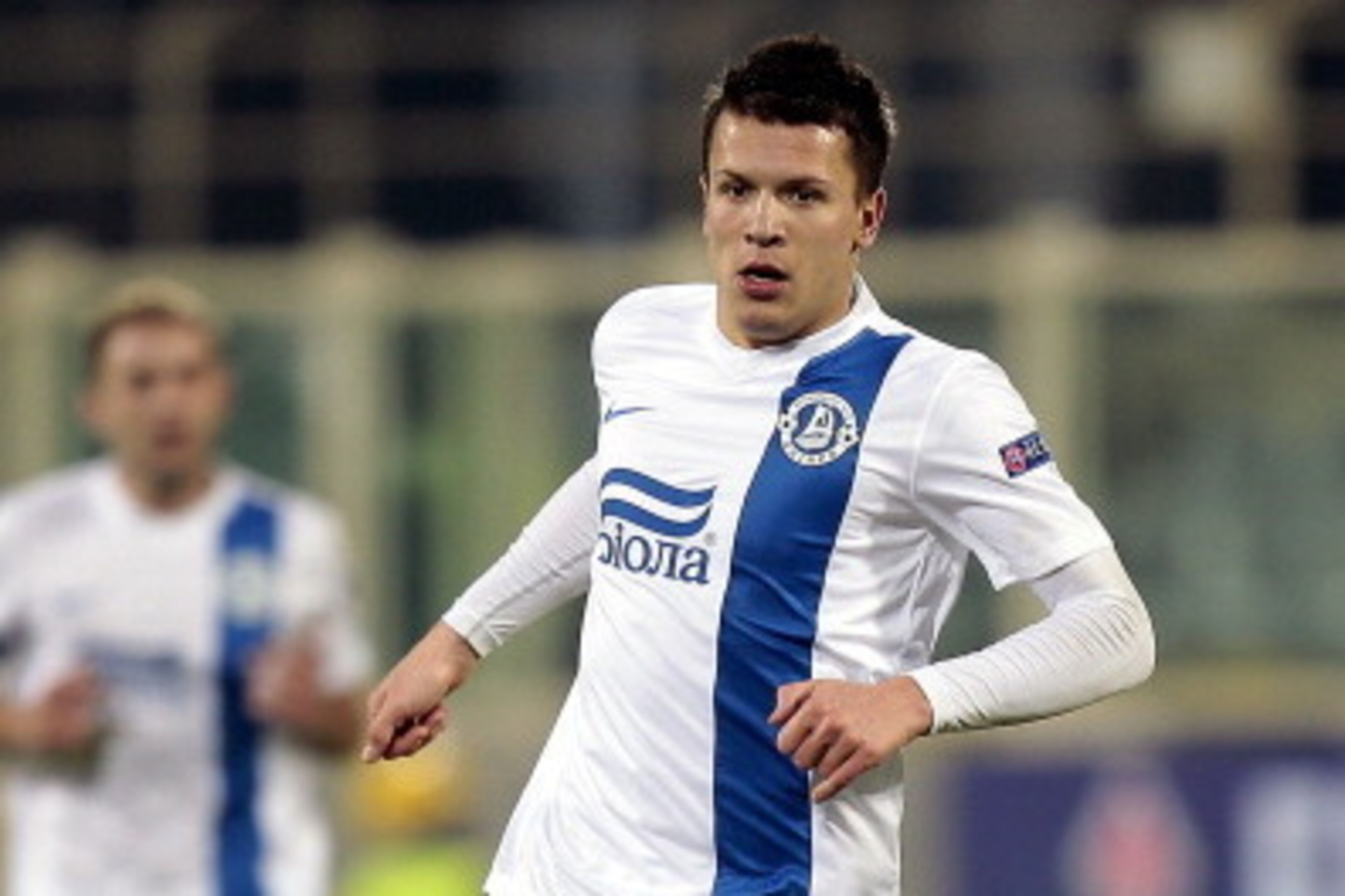 FLORENCE, ITALY - DECEMBER 12: Yevhen Konoplyanka of FC Dnipro Dnipropetrovsk in action during the Uefa Europa League Group E match between ACF Fiorentina and FC Dnipro Dnipropetrovsk at Stadio Artemio Franchi on December 12, 2013 in Florence, Italy.  (Ph