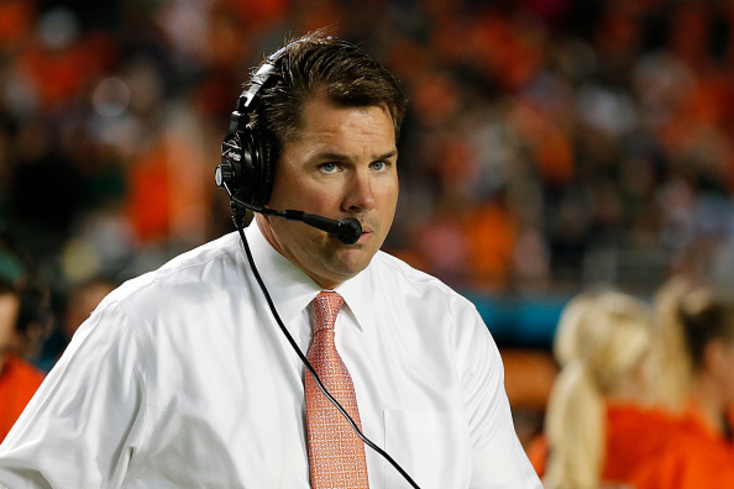 MIAMI GARDENS, FL - NOVEMBER 29: Head coach Al Golden of the Miami Hurricanes looks on during first quarter action against the Pittsburgh Panthers on November 29, 2014 at Sun Life Stadium in Miami Gardens, Florida. (Photo by Joel Auerbach/Getty Images) MIAMI GARDENS, FL - NOVEMBER 29: Head coach Al Golden of the Miami Hurricanes looks on during first quarter action against the Pittsburgh Panthers on November 29, 2014 at Sun Life Stadium in Miami Gardens, Florida. (Photo by Joel Auerbach/Getty Images)