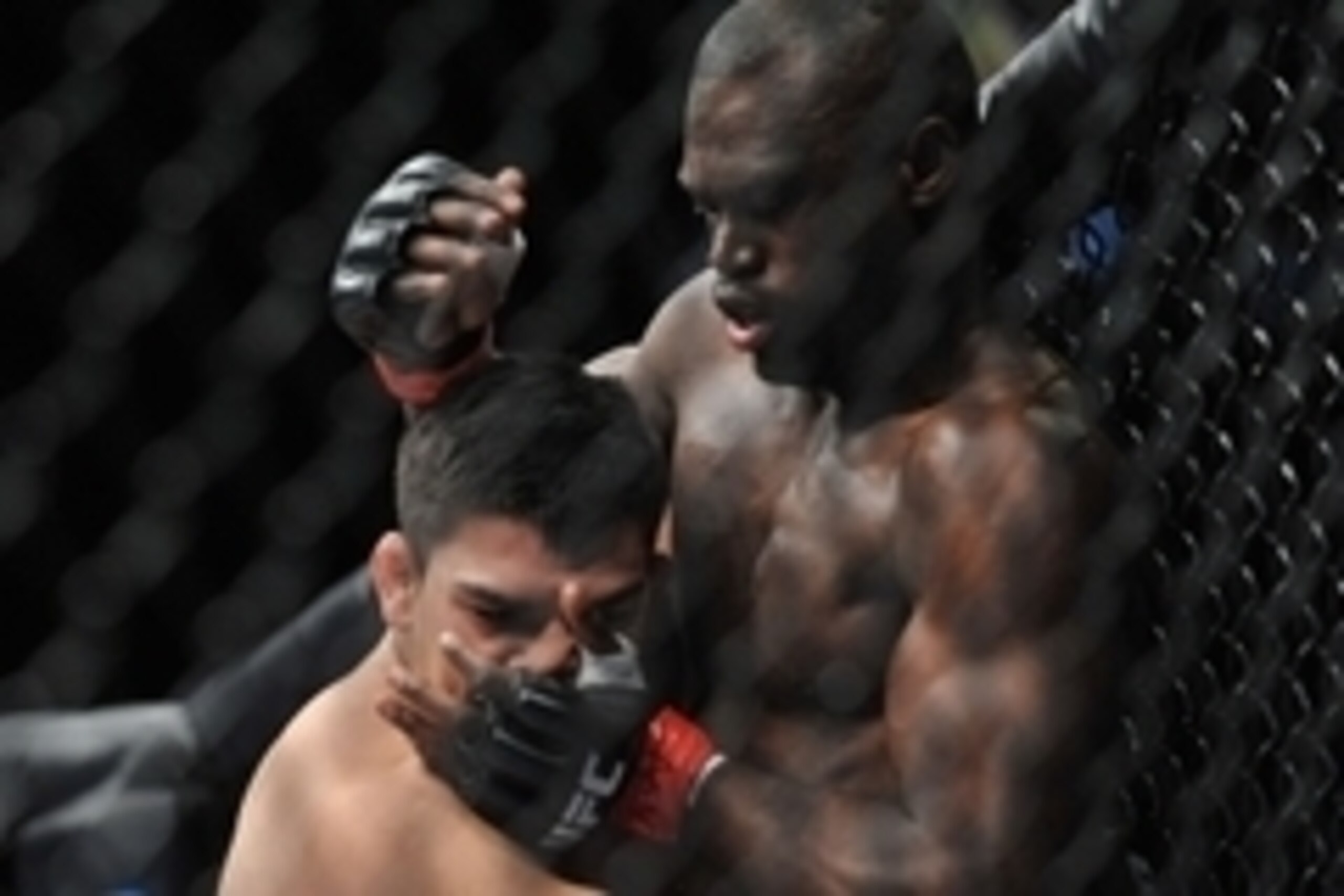 April 13, 2013; Las Vegas, NV, USA; Uriah Hall hits Kelvin Gastelum during the TUF 17 Finale at the Mandalay Bay Events Center. Mandatory Credit: Gary A. Vasquez-USA TODAY Sports