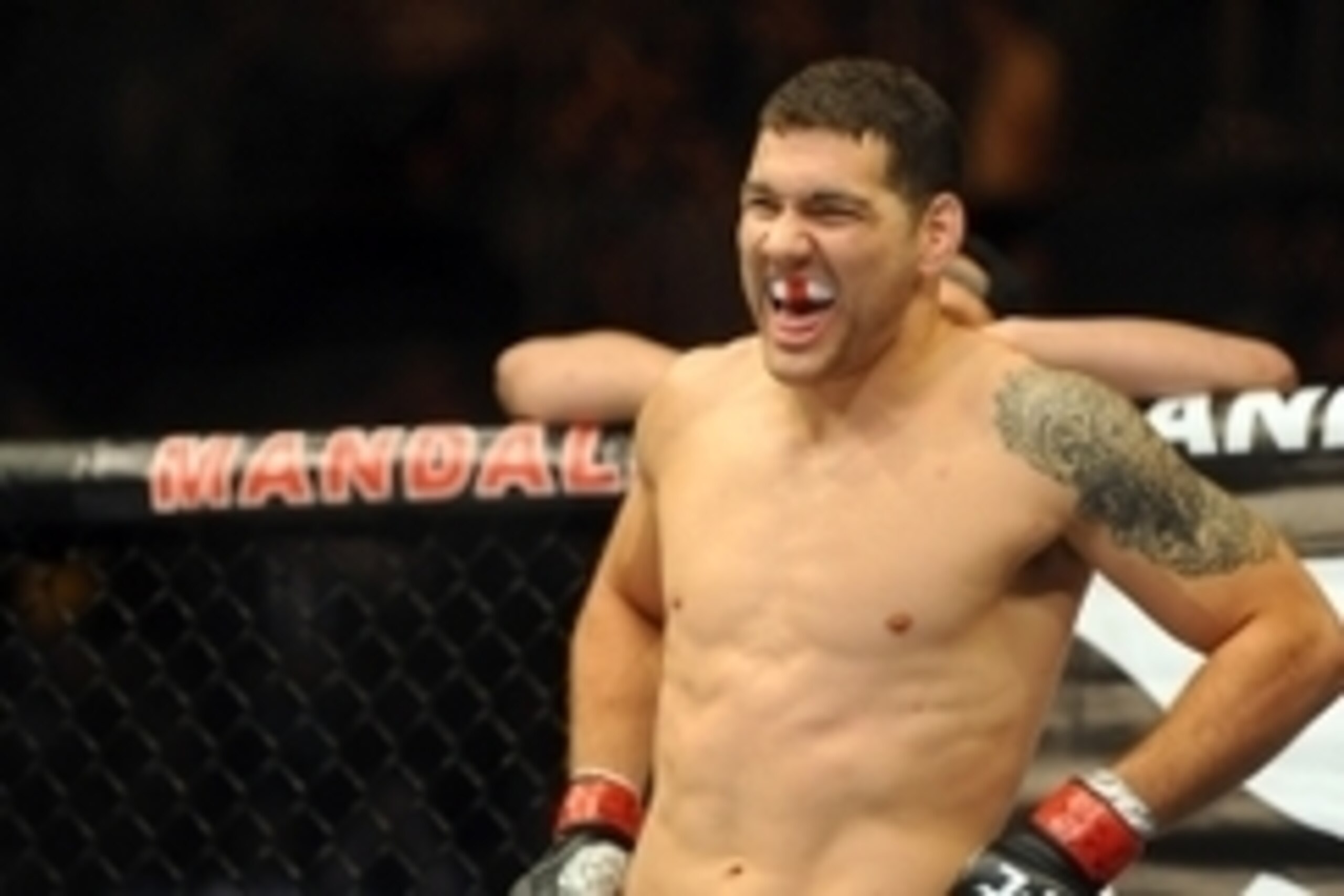 Jul 5, 2014; Las Vegas, NV, USA; Chris Weidman gets ready for the start of a middleweight title fight against Lyoto Machida at Mandalay Bay Events Center. Mandatory Credit: Stephen R. Sylvanie-USA TODAY Sports