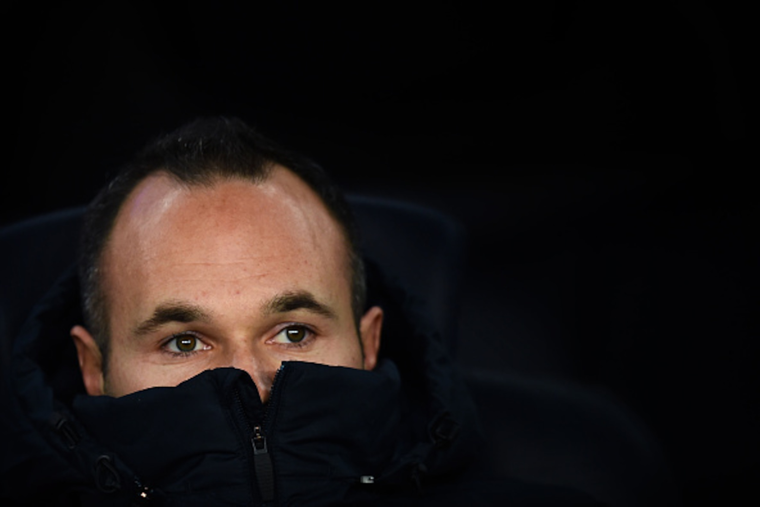 BARCELONA, SPAIN - JANUARY 08: Andres Iniesta of FC Barcelona looks on from the bench during the Copa del Rey Round of 16 First Leg match between FC Barcelona and Elche CF at Camp Nou on January 8, 2015 in Barcelona, Spain. (Photo by David Ramos/Getty BARCELONA, SPAIN - JANUARY 08: Andres Iniesta of FC Barcelona looks on from the bench during the Copa del Rey Round of 16 First Leg match between FC Barcelona and Elche CF at Camp Nou on January 8, 2015 in Barcelona, Spain. (Photo by David Ramos/Getty