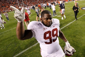 Alabama's Josh Chapman after Iron Bowl win over Auburn in 2011.