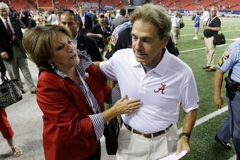 Terry and Nick Saban.