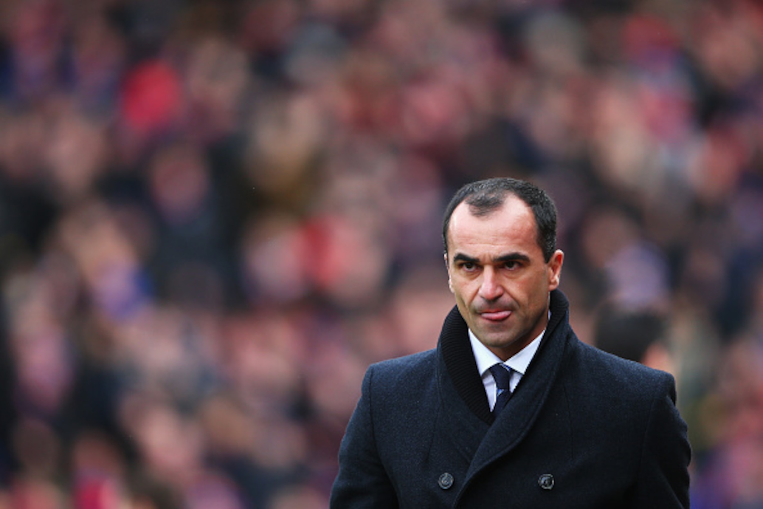 LONDON, ENGLAND - JANUARY 31: Roberto Martinez, manager of Everton looks on during the Barclays Premier League match between Crystal Palace and Everton at Selhurst Park on January 31, 2015 in London, England. (Photo by Paul Gilham/Getty Images) LONDON, ENGLAND - JANUARY 31: Roberto Martinez, manager of Everton looks on during the Barclays Premier League match between Crystal Palace and Everton at Selhurst Park on January 31, 2015 in London, England. (Photo by Paul Gilham/Getty Images)