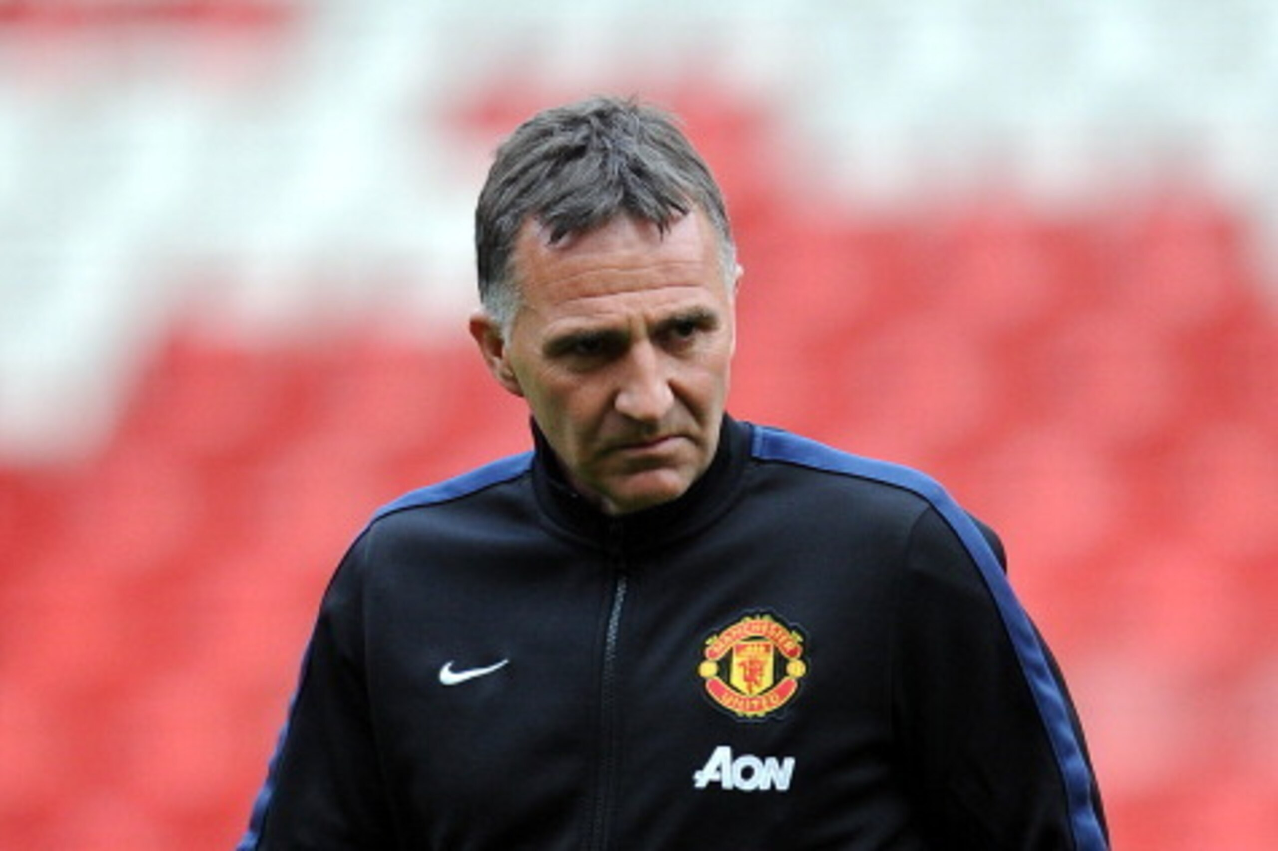 LIVERPOOL, ENGLAND - MAY 02: Manchester United manager Warren Joyce looks on during the Barclays U21 Premier League Semi Final match between Liverpool and Manchester United at Anfield on May 02, 2014 in Liverpool, England. (Photo by Chris Brunskill/Getty 