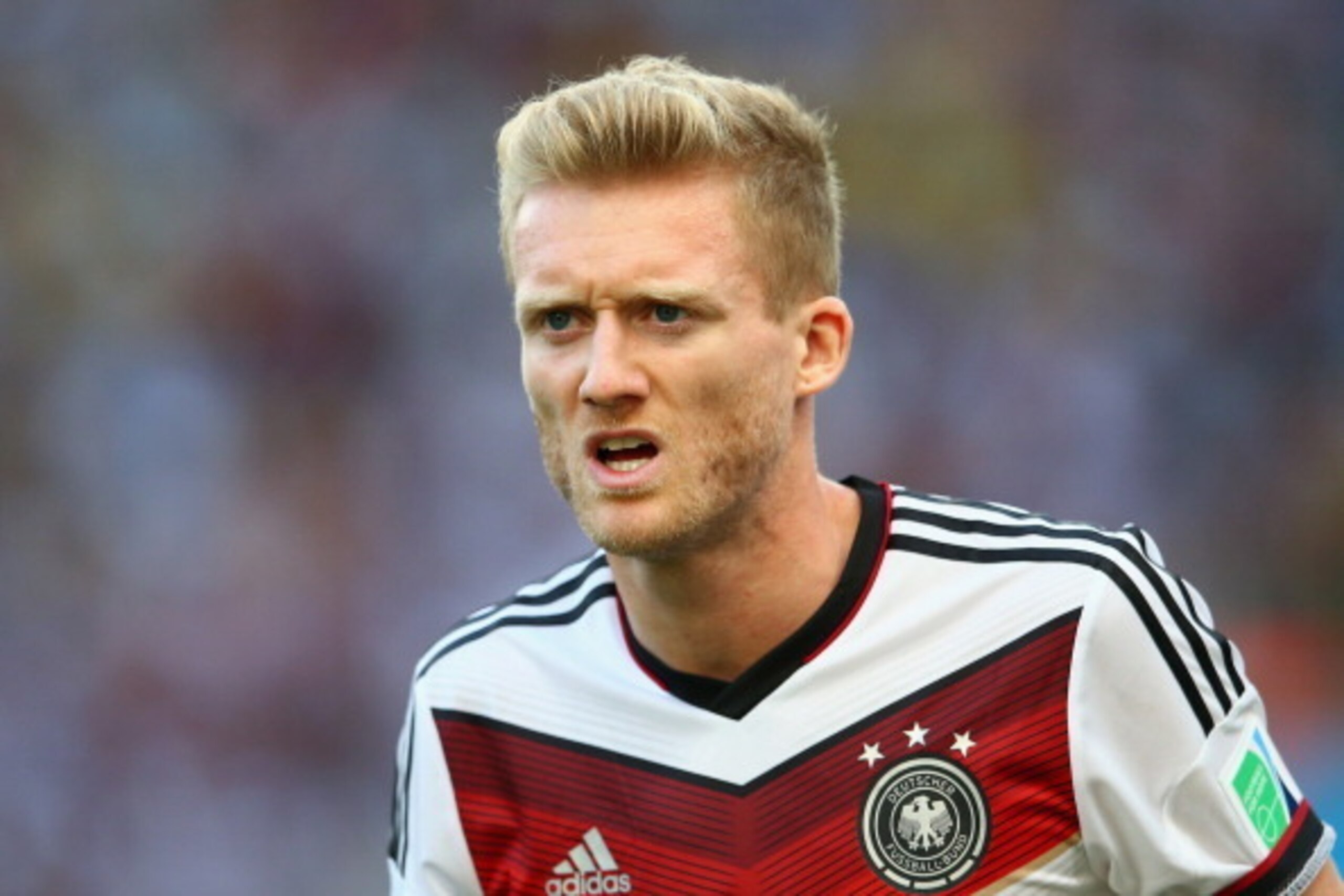 RIO DE JANEIRO, BRAZIL - JULY 13: Andre Schuerrle of Germany looks on during the 2014 FIFA World Cup Brazil Final match between Germany and Argentina at Maracana on July 13, 2014 in Rio de Janeiro, Brazil.  (Photo by Julian Finney/Getty Images)