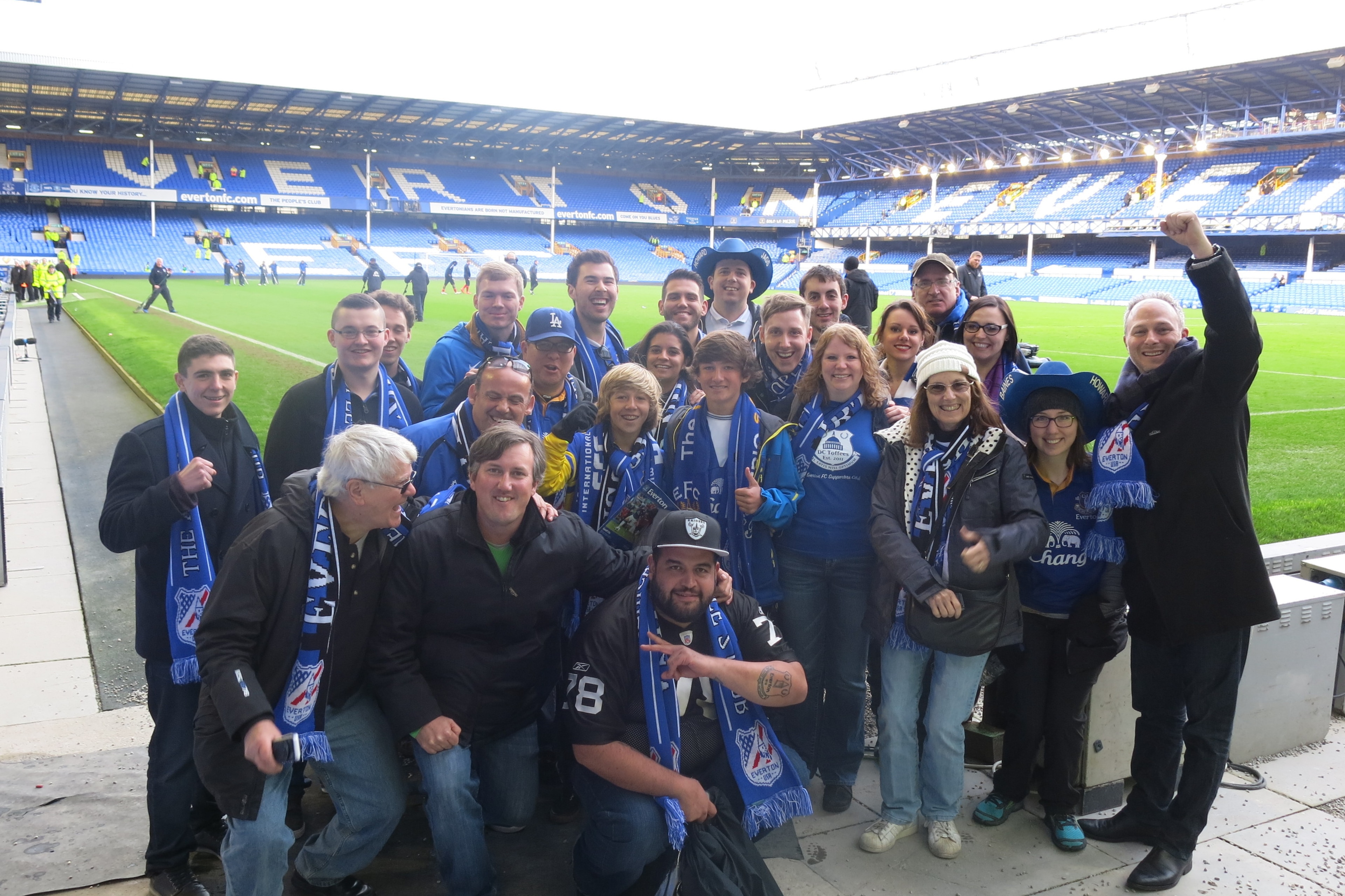 EvertonUSA fans at Goodison.