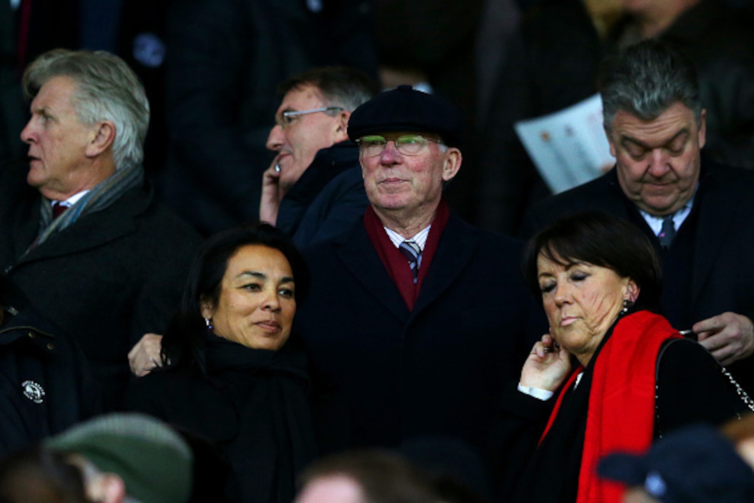 MANCHESTER, ENGLAND - JANUARY 11:  Former Manchester United manager Sir Alex Ferguson looks on during the Barclays Premier League match between Manchester United and Southampton at Old Trafford on January 11, 2015 in Manchester, England.  (Photo by Alex L