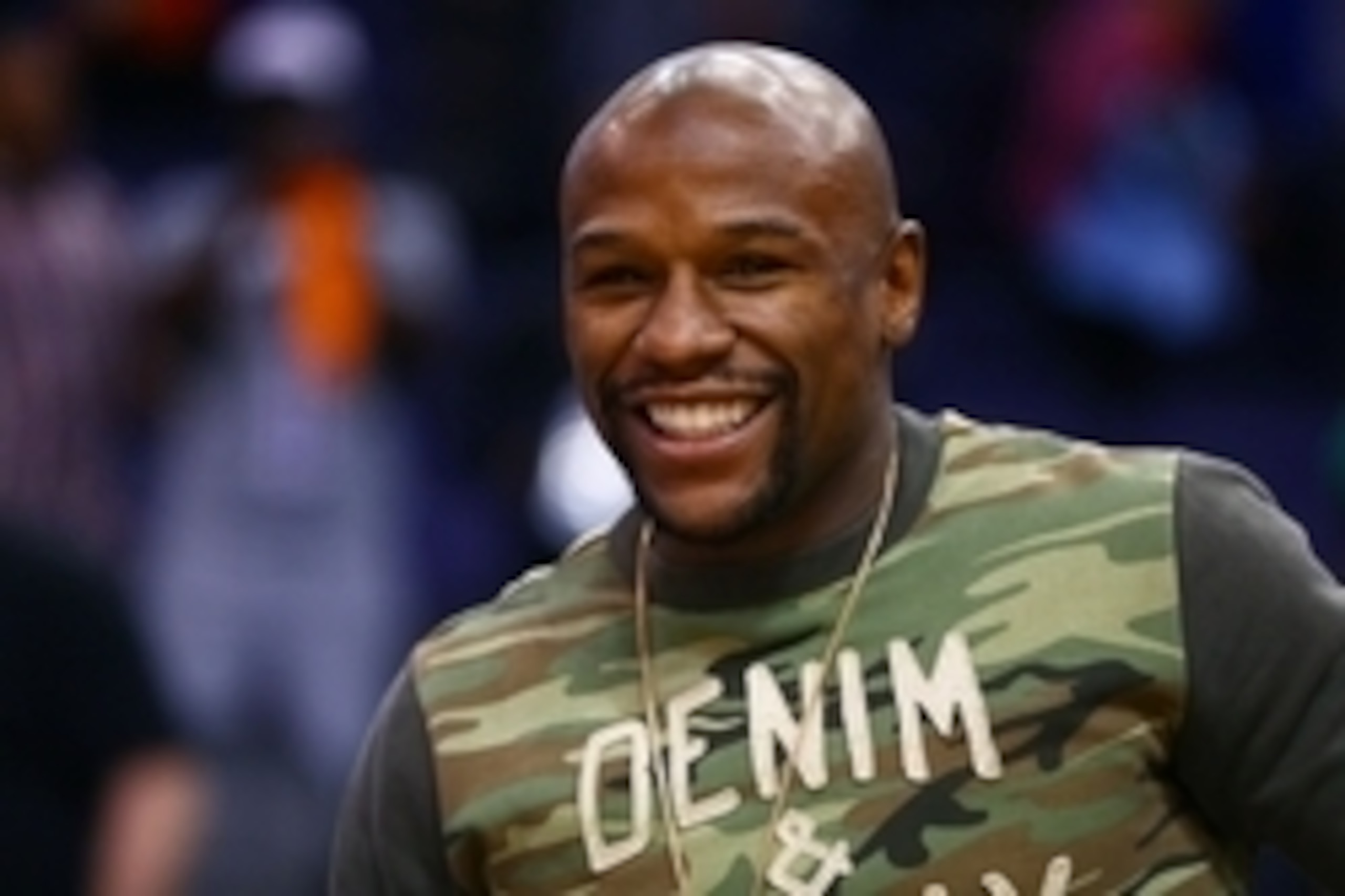 Jan 19, 2015; Phoenix, AZ, USA; Professional boxer Floyd Mayweather Jr following the game between the Phoenix Suns against the Los Angeles Lakers at US Airways Center. Mandatory Credit: Mark J. Rebilas-USA TODAY Sports