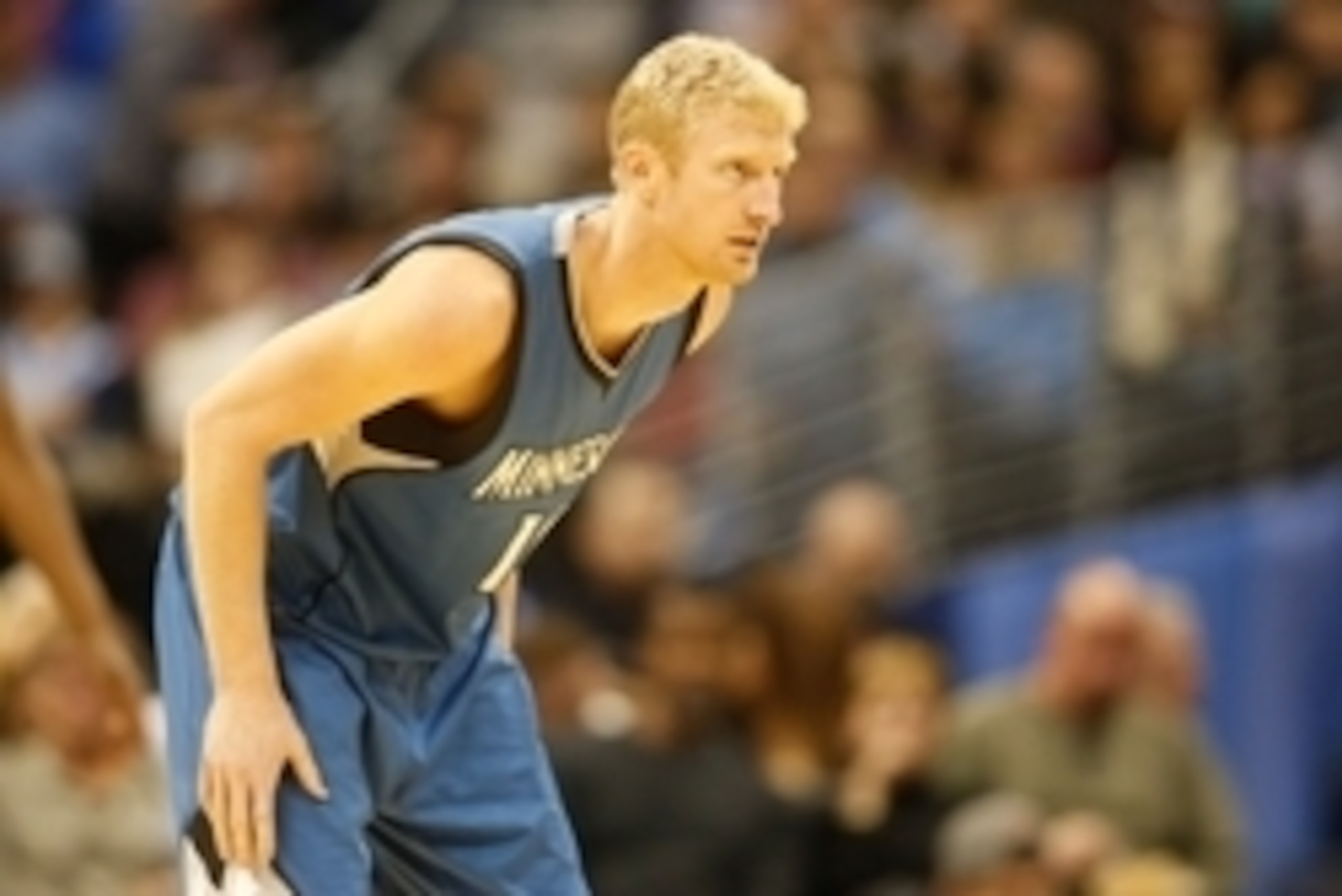 Dec 26, 2014; Denver, CO, USA; Minnesota Timberwolves forward Chase Budinger (10) during the game against the Denver Nuggets at Pepsi Center. Mandatory Credit: Chris Humphreys-USA TODAY Sports