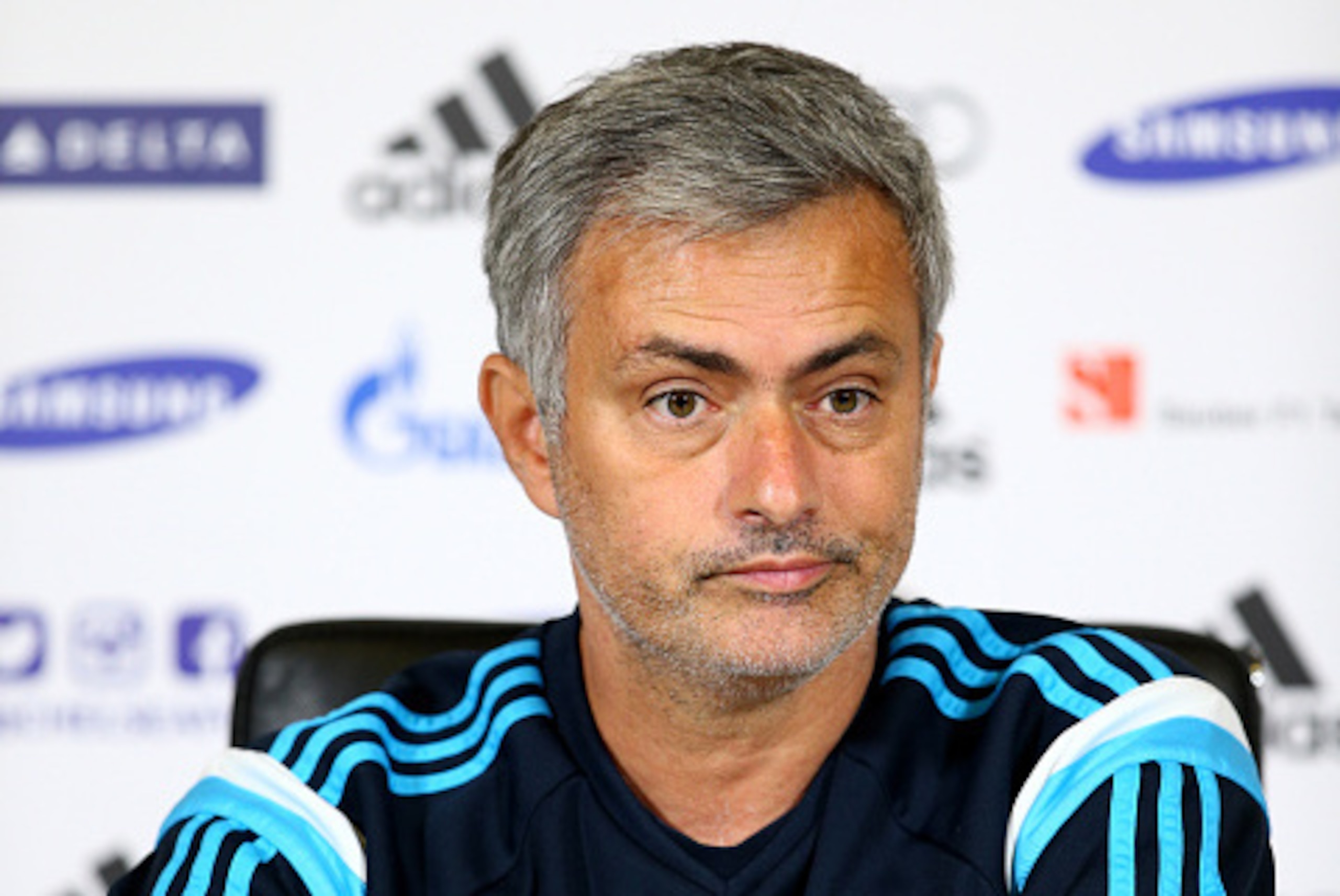COBHAM, ENGLAND - OCTOBER 24:  Chelsea manager Jose Mourinho speaks to the press during a Chelsea Press Conference at Chelsea Training Ground on October 24, 2014 in Cobham, England.  (Photo by Ian Walton/Getty Images)
