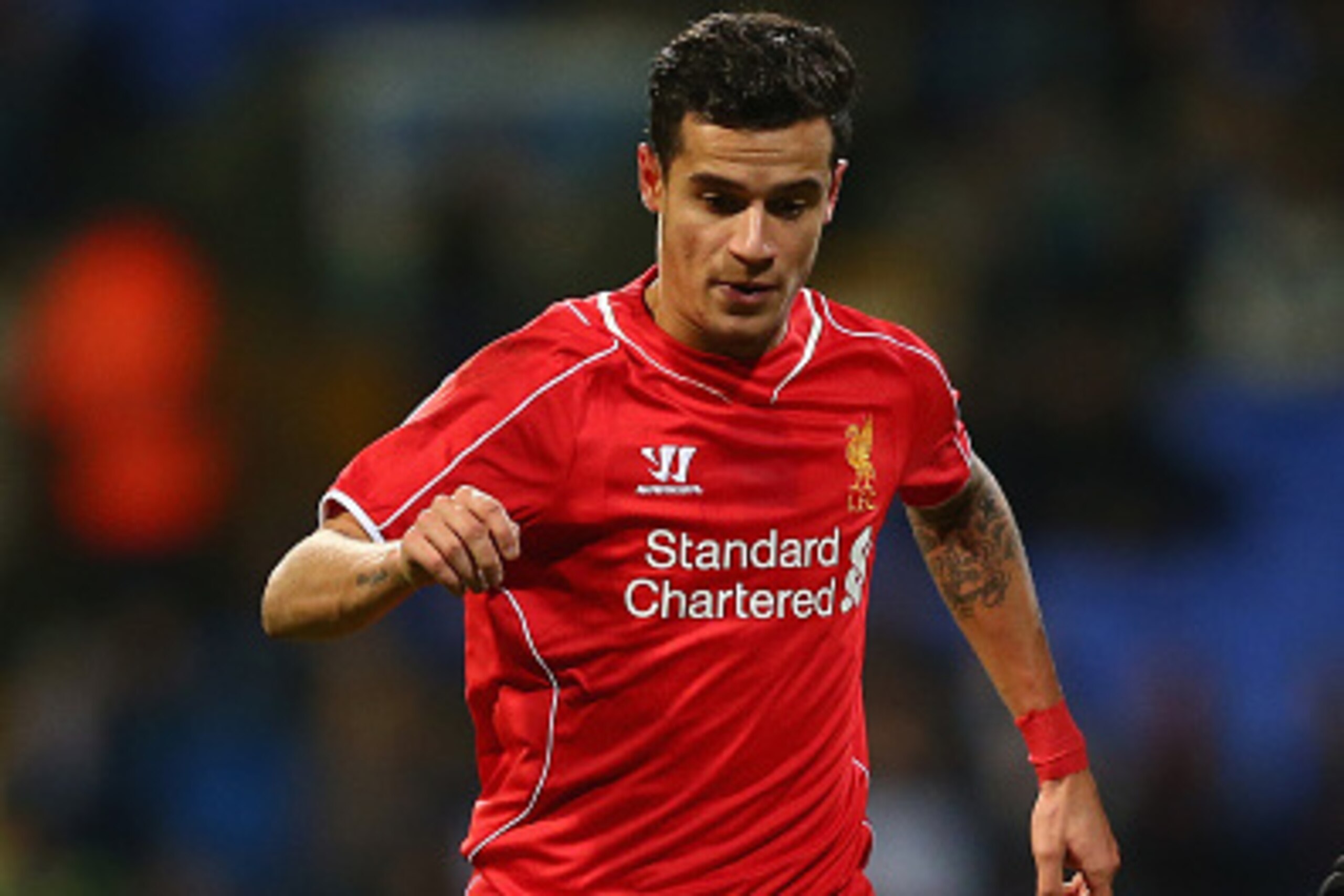 BOLTON, ENGLAND - FEBRUARY 04:  Philippe Coutinho of Liverpool during the FA Cup fourth round replay match between Bolton Wanderers and Liverpool at the Macron Stadium on February 4, 2015 in Bolton, England.  (Photo by Michael Steele/Getty Images)