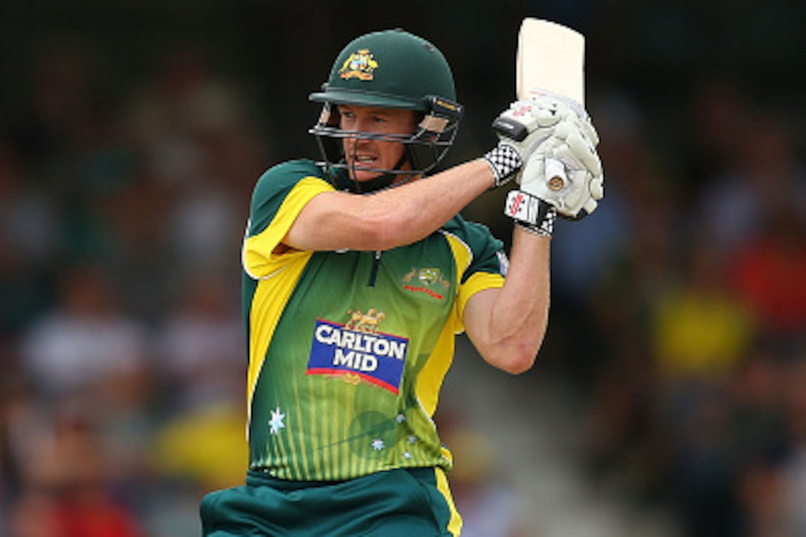 PERTH, AUSTRALIA - FEBRUARY 01:  George Bailey of Australia bats during the final match of the Carlton Mid One Day International series between Australia and England at the WACA on February 1, 2015 in Perth, Australia.  (Photo by Paul Kane/Getty Images)