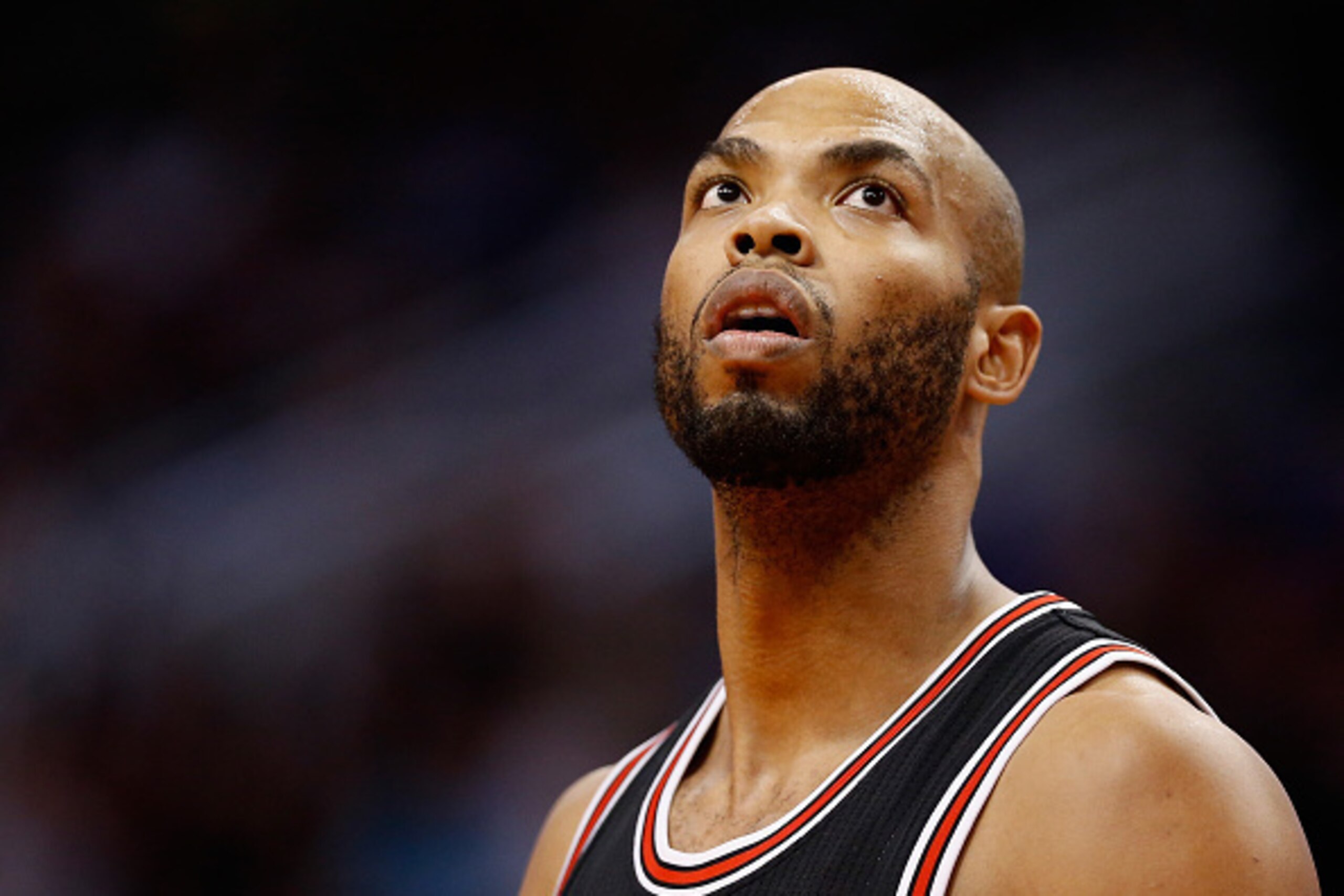 PHOENIX, AZ - JANUARY 30:  Taj Gibson #22 of the Chicago Bulls during the NBA game against the Phoenix Suns at US Airways Center on January 30, 2015 in Phoenix, Arizona. The Suns defeated the Bulls 99-93.  NOTE TO USER: User expressly acknowledges and agr