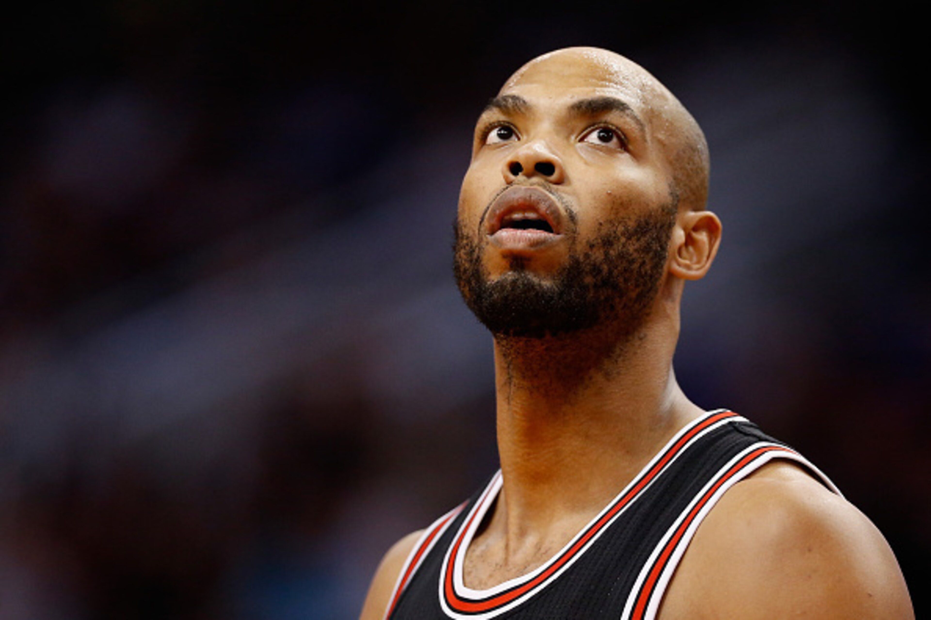 PHOENIX, AZ - JANUARY 30:  Taj Gibson #22 of the Chicago Bulls during the NBA game against the Phoenix Suns at US Airways Center on January 30, 2015 in Phoenix, Arizona. The Suns defeated the Bulls 99-93.  NOTE TO USER: User expressly acknowledges and agr