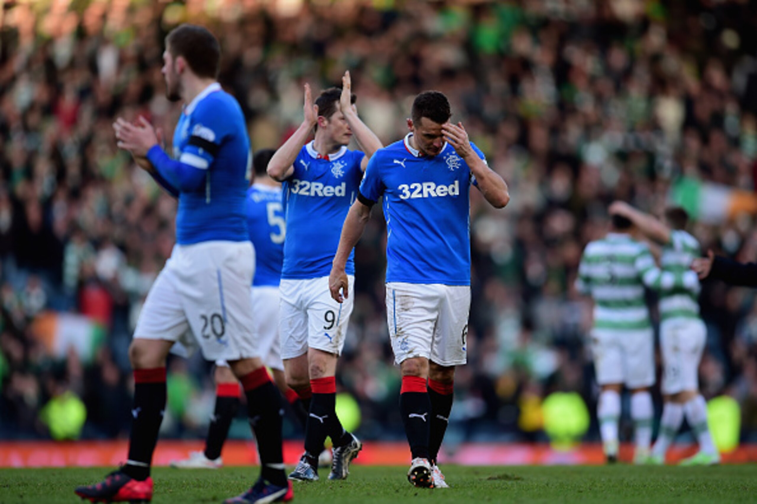 GLASGOW, SCOTLAND - FEBRUARY 01: A dejected Lee McCulloch of Rangers after defeat in the Scottish League Cup Semi-Final between Celtic and Rangers at Hampden Park on February 1, 2015 in Glasgow, Scotland. (Photo by Jamie McDonald/Getty Images) GLASGOW, SCOTLAND - FEBRUARY 01: A dejected Lee McCulloch of Rangers after defeat in the Scottish League Cup Semi-Final between Celtic and Rangers at Hampden Park on February 1, 2015 in Glasgow, Scotland. (Photo by Jamie McDonald/Getty Images)