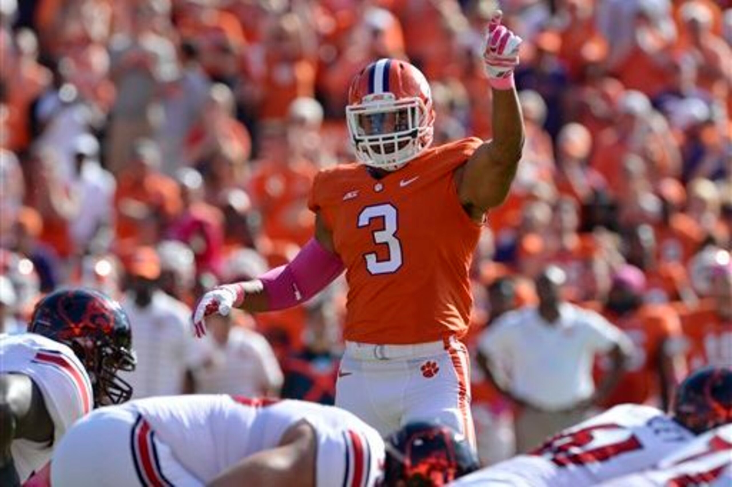 Vic Beasley, an undersized college defensive end, could be working his way up boards after combine week.