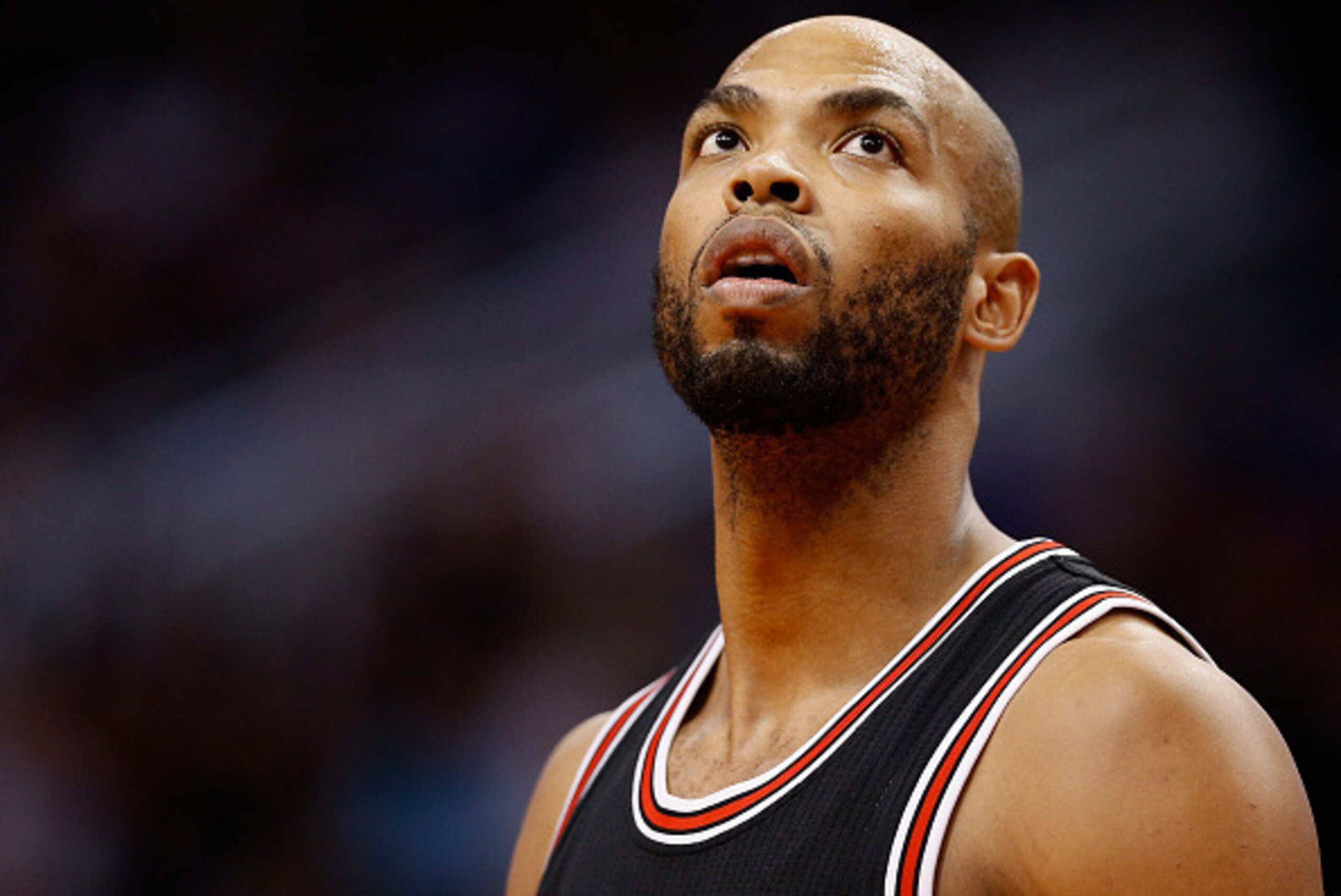 PHOENIX, AZ - JANUARY 30:  Taj Gibson #22 of the Chicago Bulls during the NBA game against the Phoenix Suns at US Airways Center on January 30, 2015 in Phoenix, Arizona. The Suns defeated the Bulls 99-93.  NOTE TO USER: User expressly acknowledges and agr