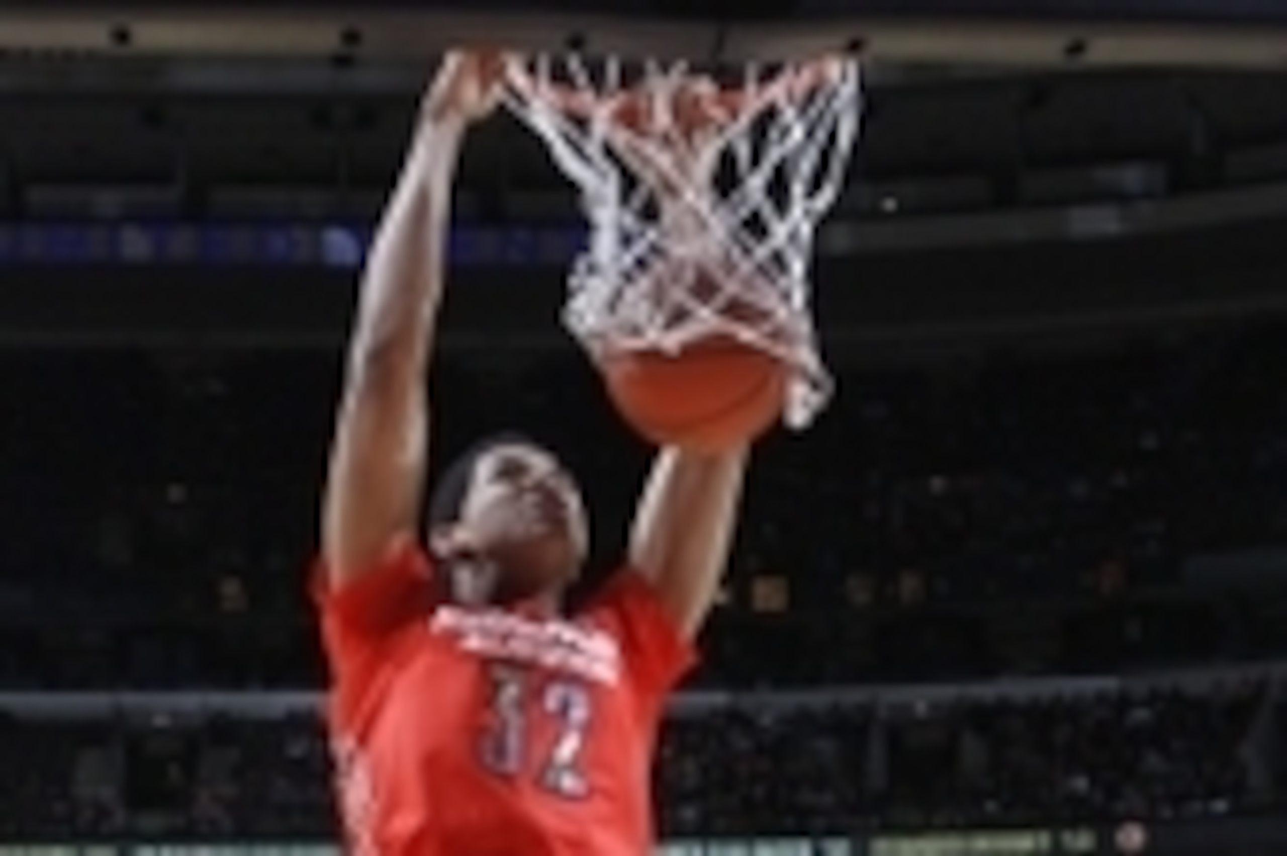 Apr 2, 2014; Chicago, IL, USA; McDonalds All American east team center Karl-Anthony Towns (32) dunks the ball against the West team at the United Center. Mandatory Credit: Brian Spurlock-USA TODAY Sports