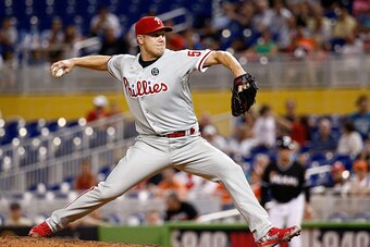 MIAMI, FL - SEPTEMBER 24: Jonathan Papelbon #58 of the Philadelphia Phillies pitches during the ninth inning of the game against the Miami Marlins at Marlins Park on September 24, 2014 in Miami, Florida.  (Photo by Rob Foldy/Getty Images)