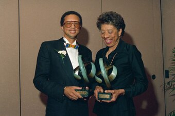 Arthur Ashe Jr. and Althea Gibson, pictured here in 1988, were the first African-Americans to win Grand Slam titles.