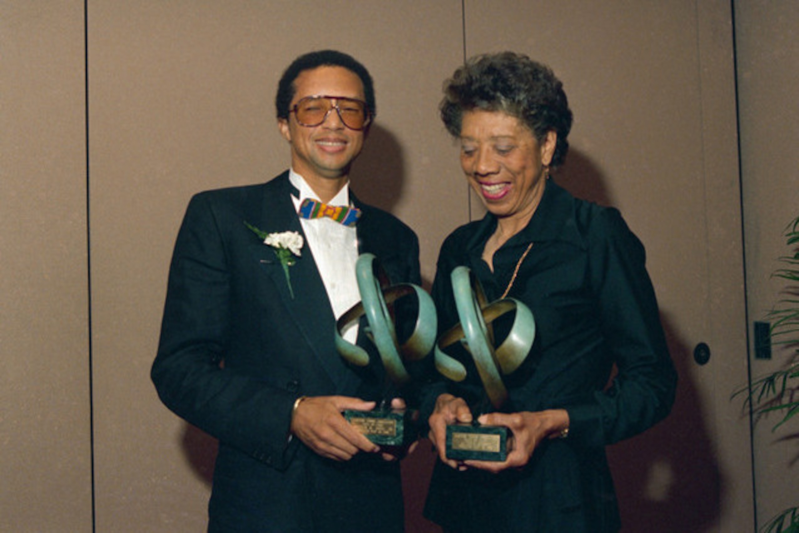 Arthur Ashe Jr. and Althea Gibson, pictured here in 1988, were the first African-Americans to win Grand Slam titles.