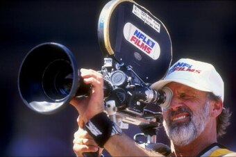 6 Sep 1998:  General view of NFL Films cameraman shooting the action during a game between the New York Jets and the San Francisco 49ers at 3Com Park in San Francisco, California. The 49ers defeated the Jets 36-30.