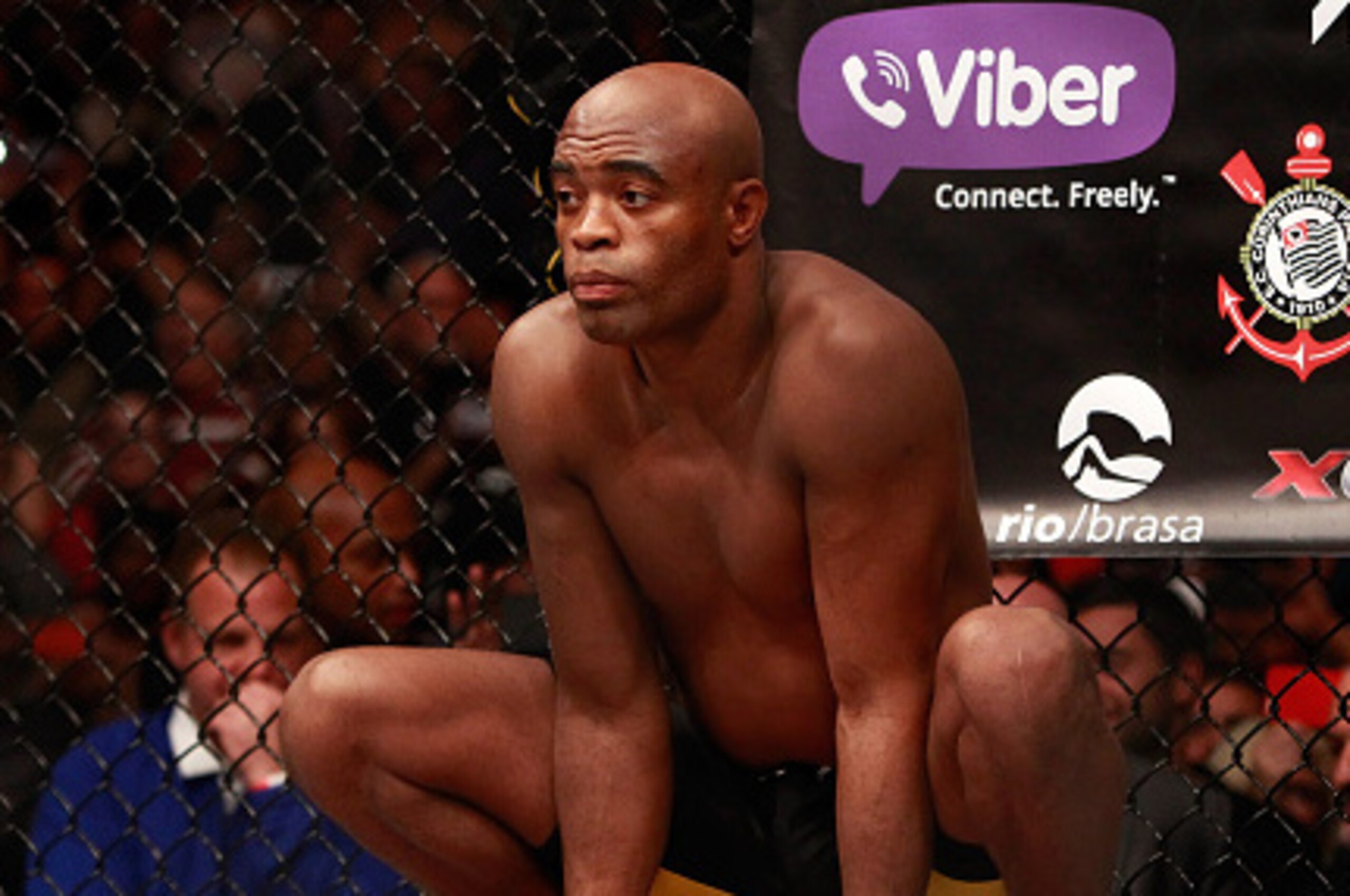 LAS VEGAS, NV - JANUARY 31:  Anderson Silva waits for the start of a middleweight fight against Nick Diaz during UFC 183 at the MGM Grand Garden Arena on January 31, 2015 in Las Vegas, Nevada. Silva won by unanimous decision.  (Photo by Steve Marcus/Getty