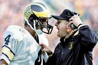 Jim Harbaugh and Bo Schembechler