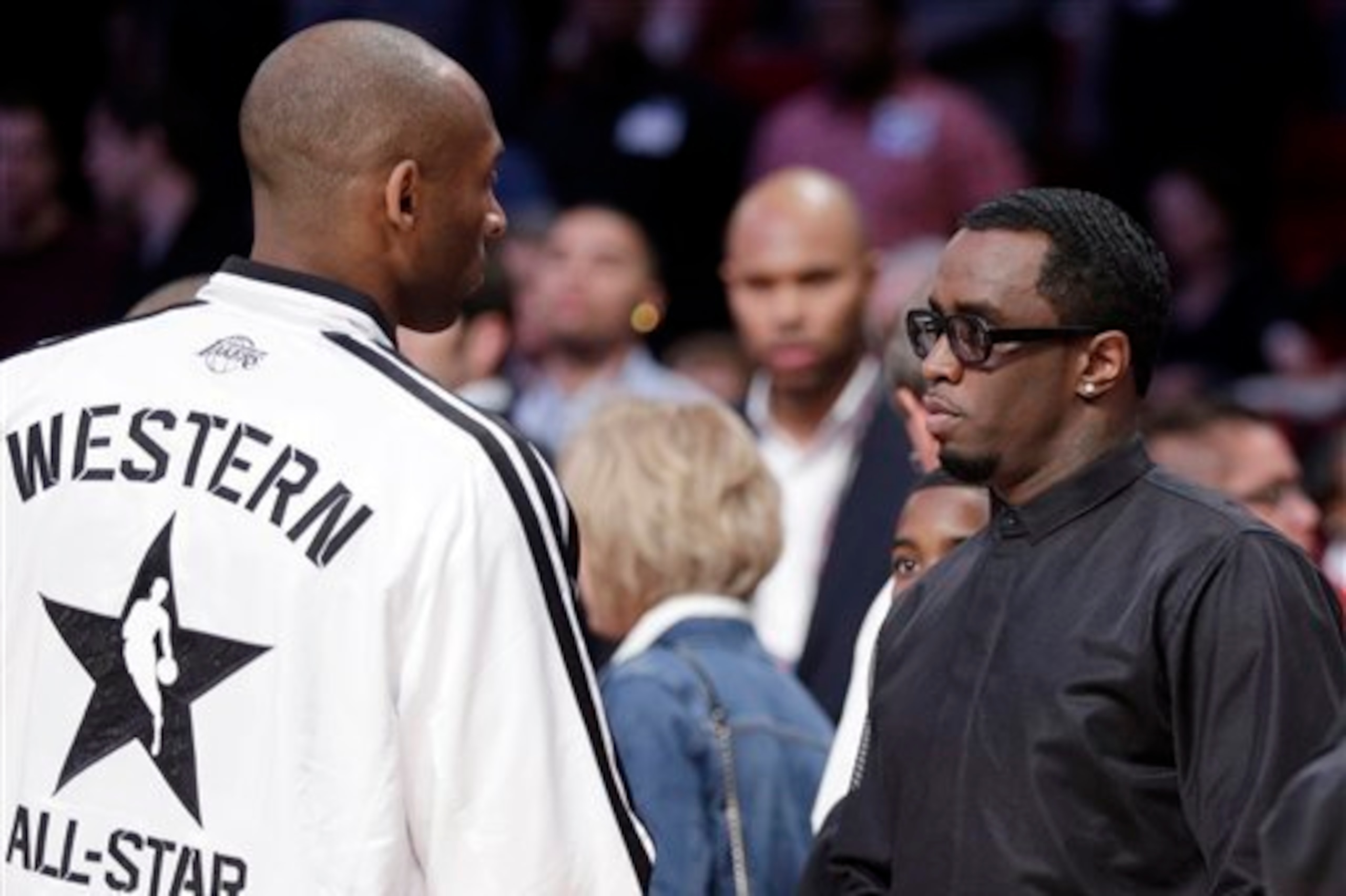 Diddy and Kobe Bryant at the 2013 All-Star Game in Houston.