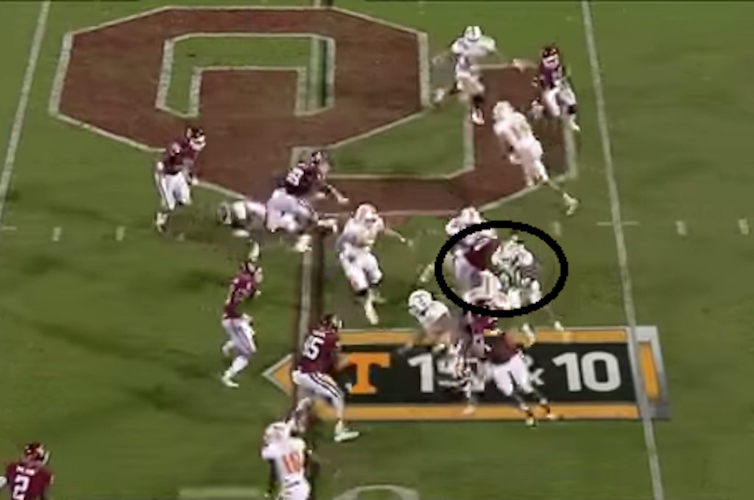 Jordan Phillips registers the tackle for loss