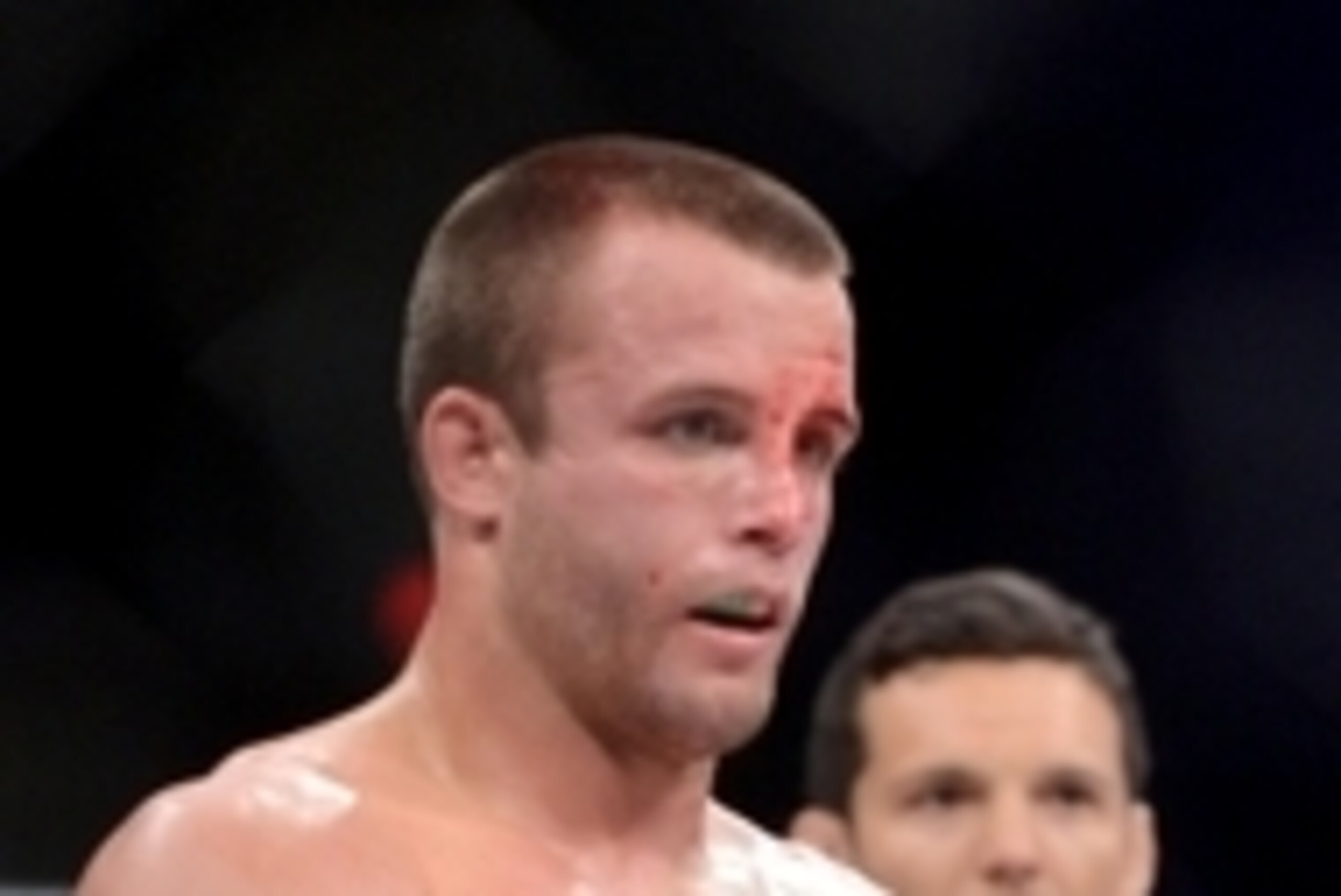 Nov 2, 2013; Long Beach, CA, USA; Pat Curran (blue gloves) during the Bellator featherweight world championship fight against Daniel Straus (not shown) at the Long Beach Arena. Daniel Strauss won by decision. Mandatory Credit: Jayne Kamin-Oncea-USA TODA Nov 2, 2013; Long Beach, CA, USA; Pat Curran (blue gloves) during the Bellator featherweight world championship fight against Daniel Straus (not shown) at the Long Beach Arena. Daniel Strauss won by decision. Mandatory Credit: Jayne Kamin-Oncea-USA TODA