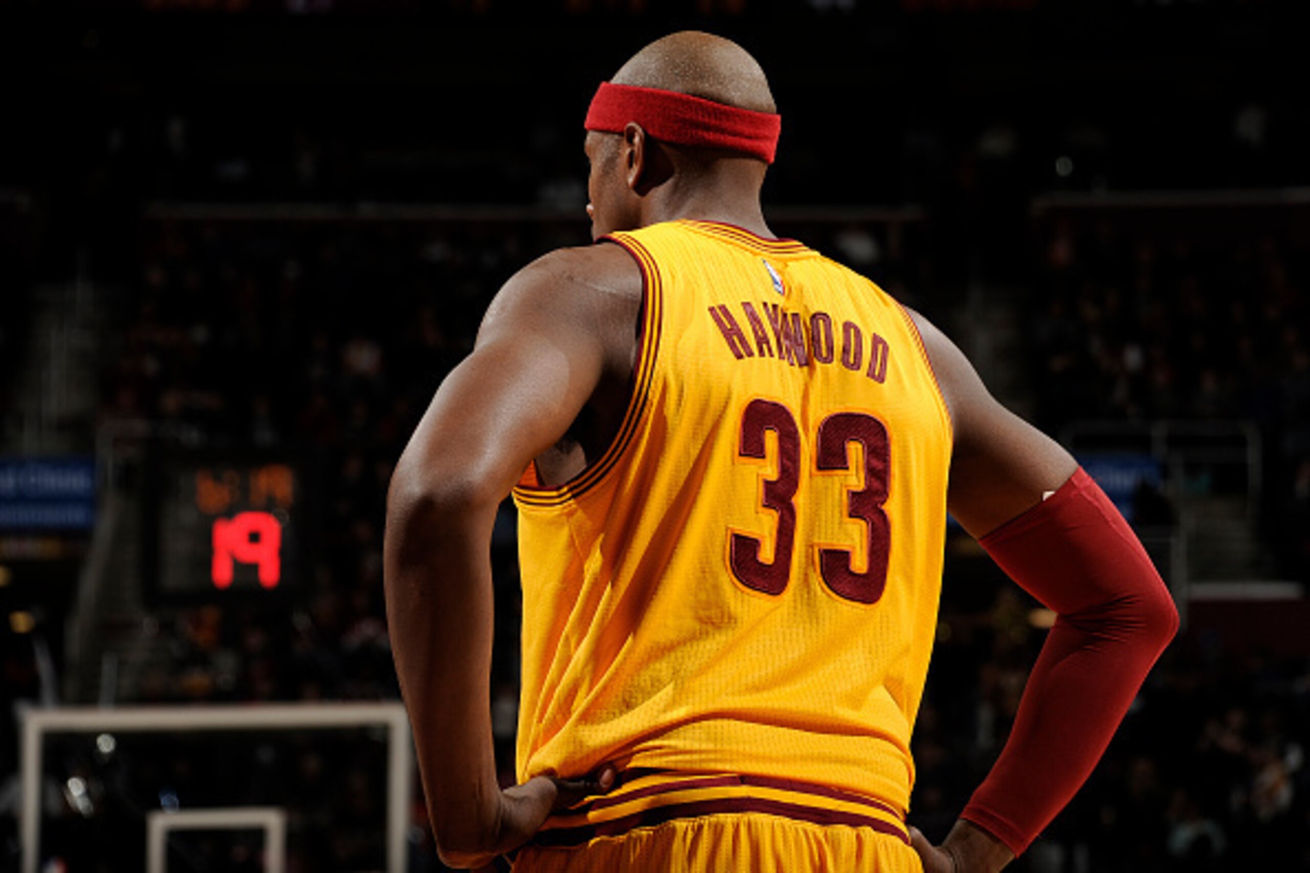 CLEVELAND, OH - DECEMBER 31:  Brendan Haywood #33 of the Cleveland Cavaliers during the game against the Milwaukee Bucks on December 31, 2014 at The Quicken Loans Arena in Cleveland, Ohio. NOTE TO USER: User expressly acknowledges and agrees that, by down